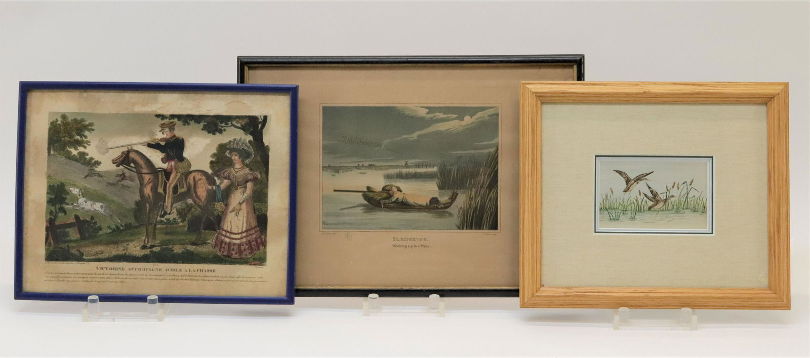 Vintage:Dollar Bill Collage"Ducks"; Hunt Scenes (1 of 4)