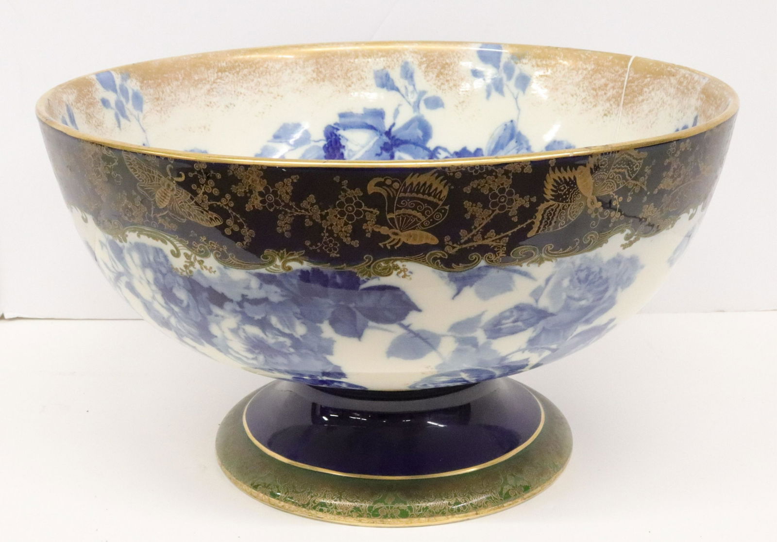 Doulton Burslem Ceramic Punch Bowl, late 19th c. (1 of 4)