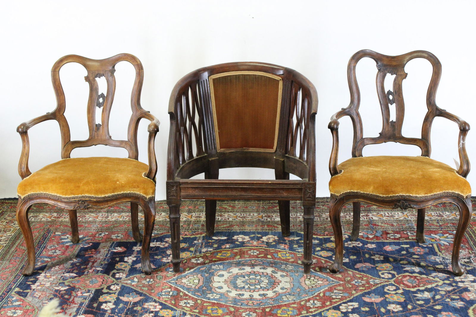 3 French Fruitwood Chairs, 19th C., Pr. Louis XV (1 of 6)