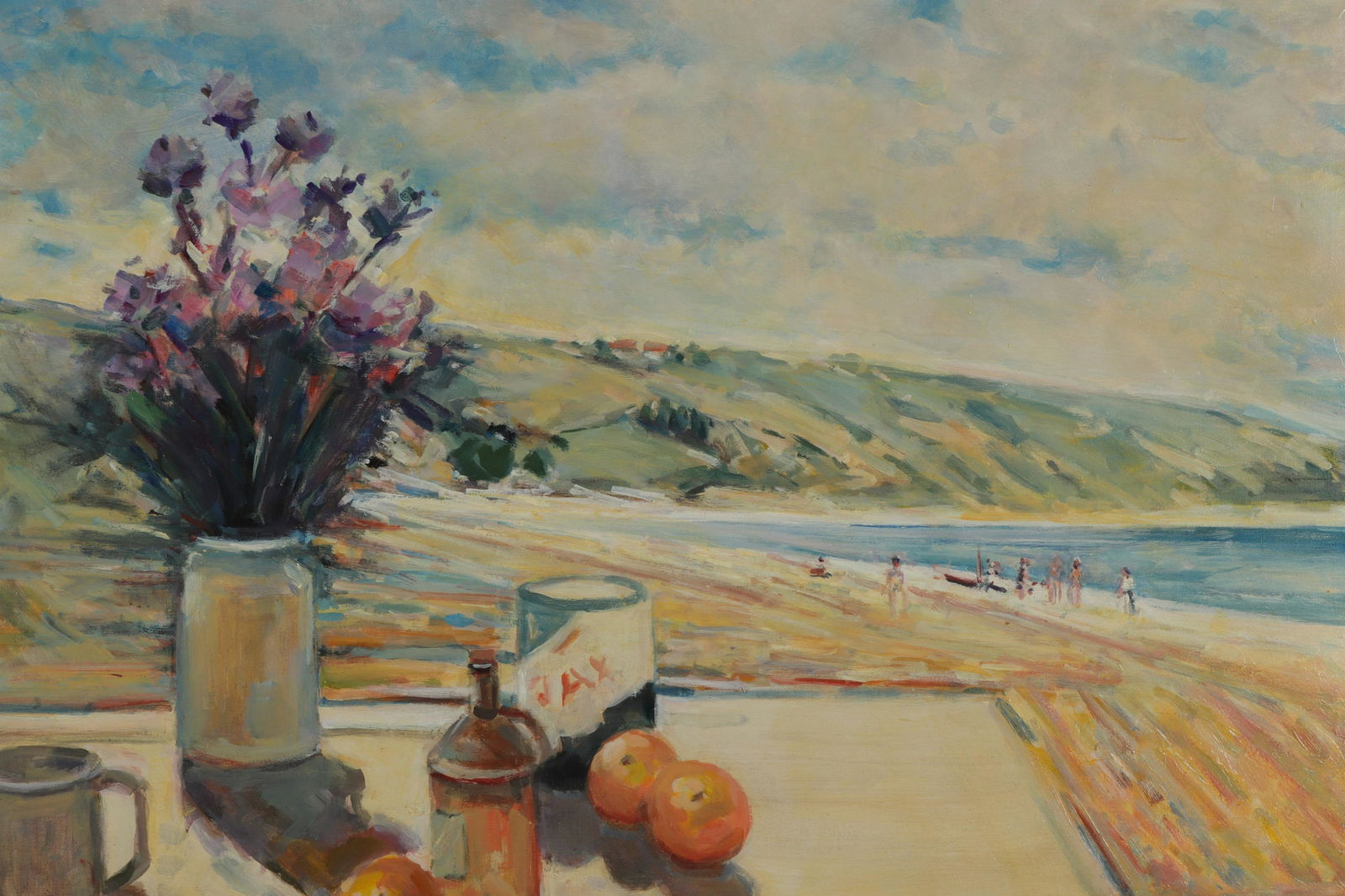 J. Dekobra, "Still Life - Flowers & Oranges", O/C (1 of 3)