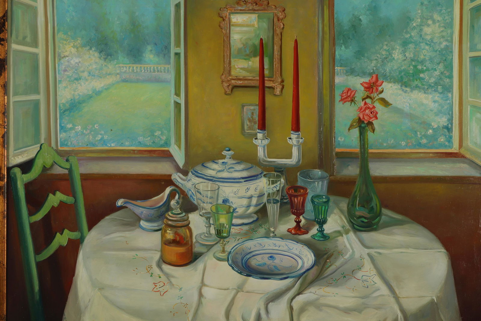 A Fontan, "The Dinner Table", O/C (1 of 3)