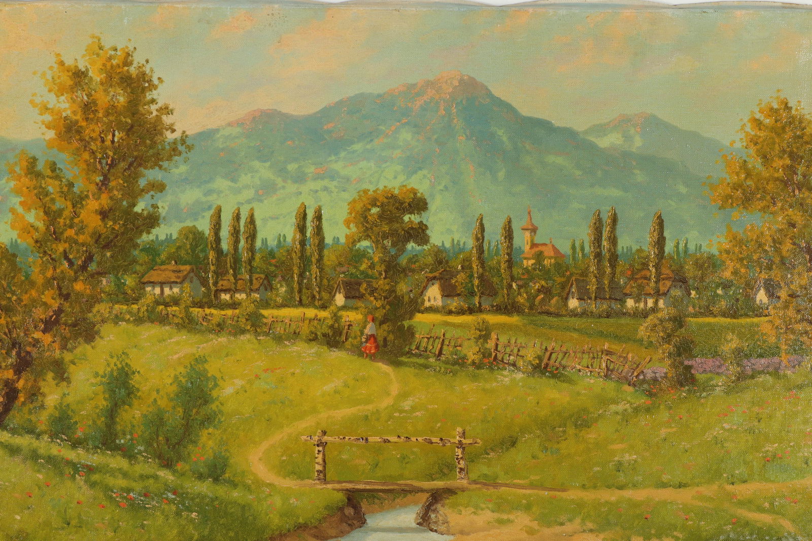 "Meadows, Village & Mountains", O/C (1 of 3)