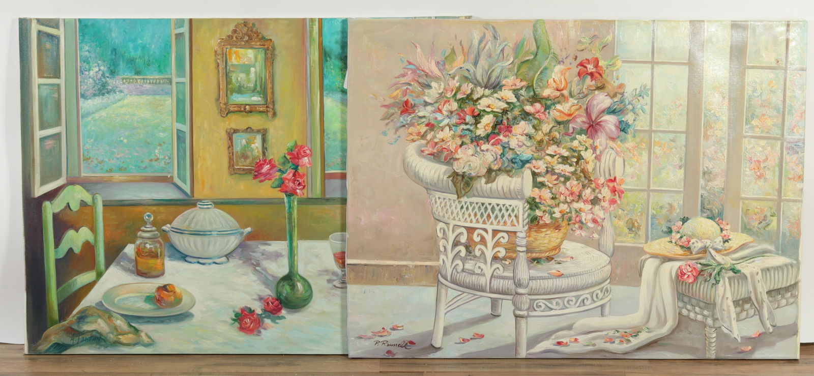 2 "Interiors with Floral Still Lives", O/C (1 of 5)