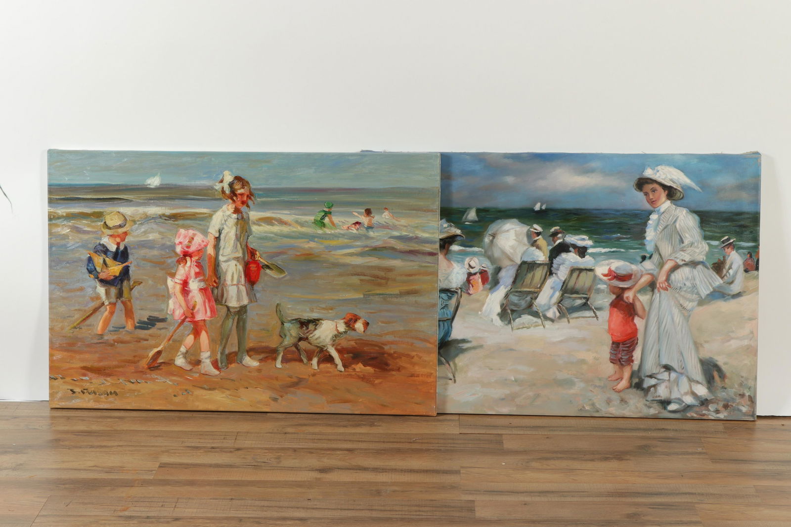 Ann Philips & J. Devon - 2 Beach Scenes O/C (1 of 5)
