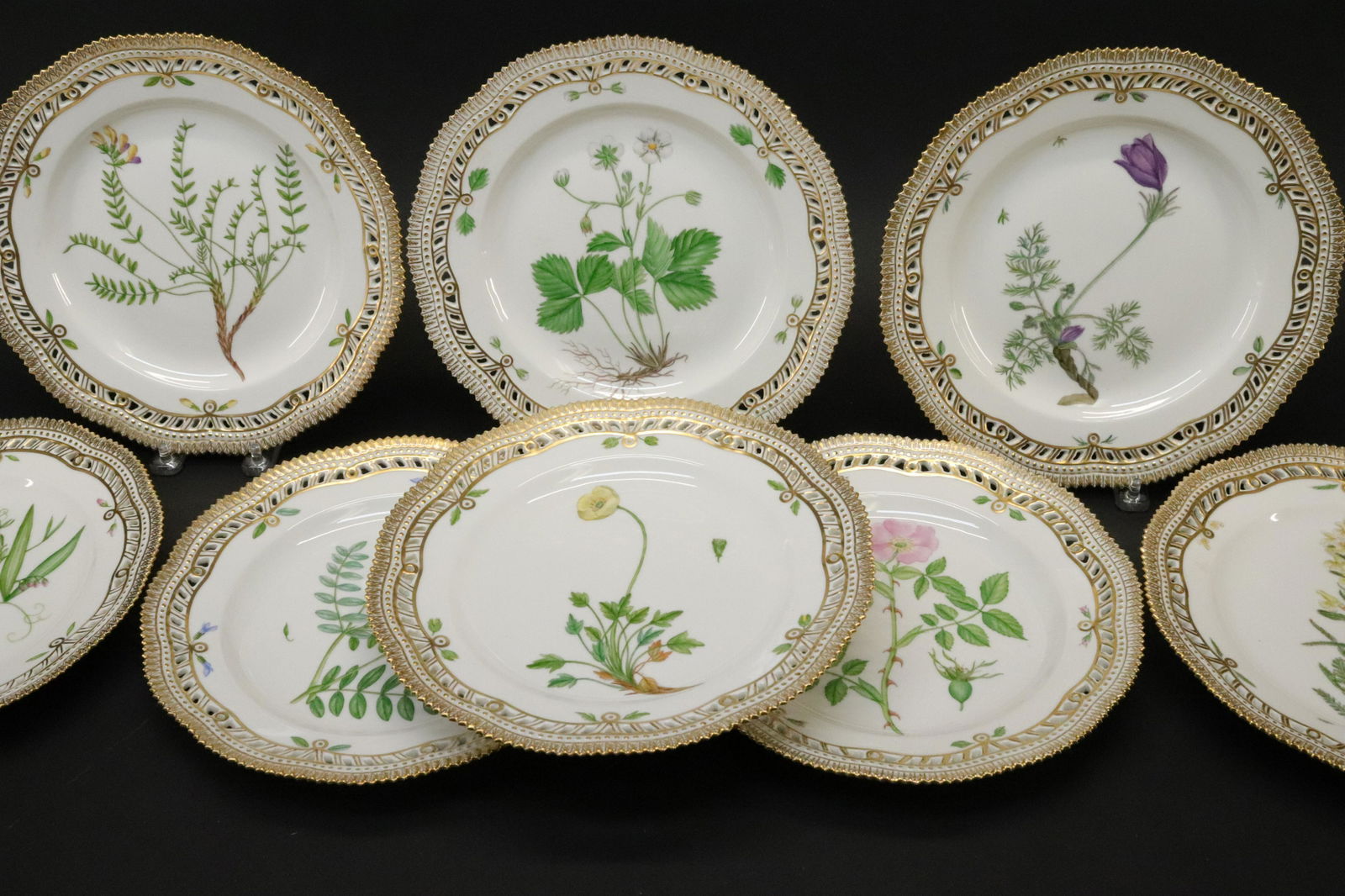 8 Royal Copenhagen Flora Danica Plates (1 of 7)