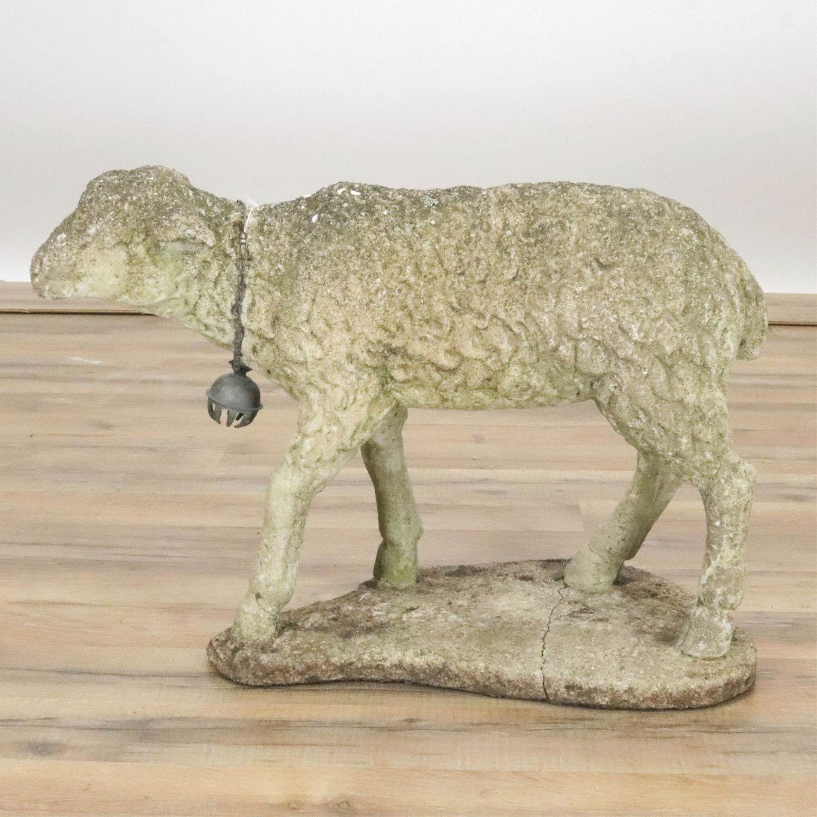 Cast Cement Lamb with bell (1 of 3)