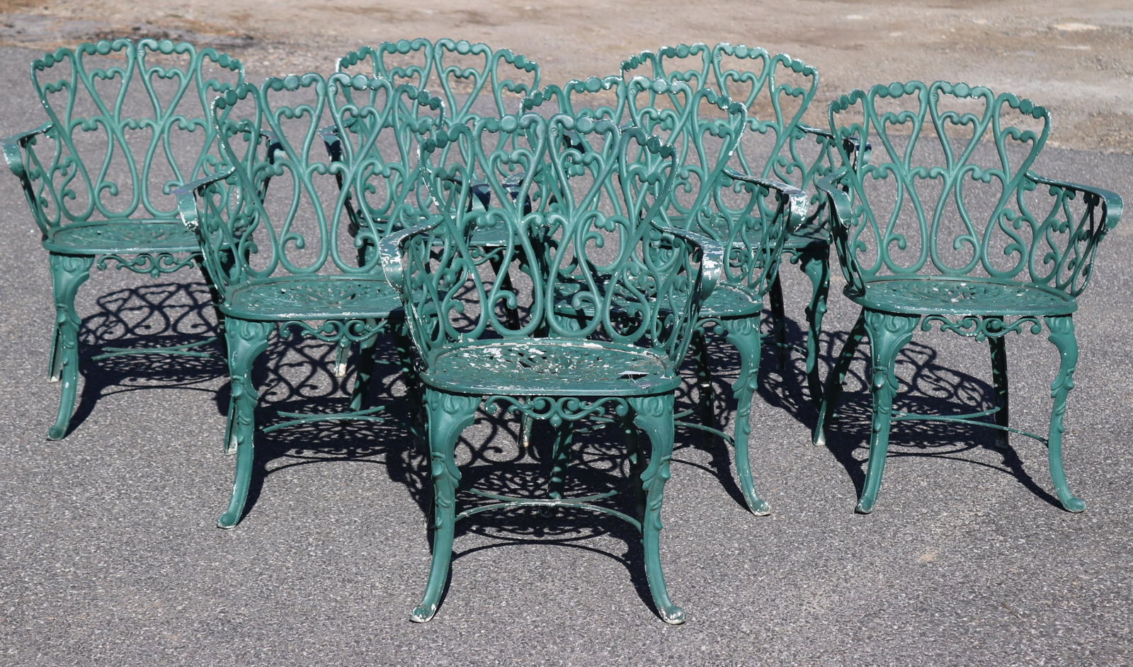 Seven Vintage Cast Aluminum Outdoor Chairs (1 of 7)