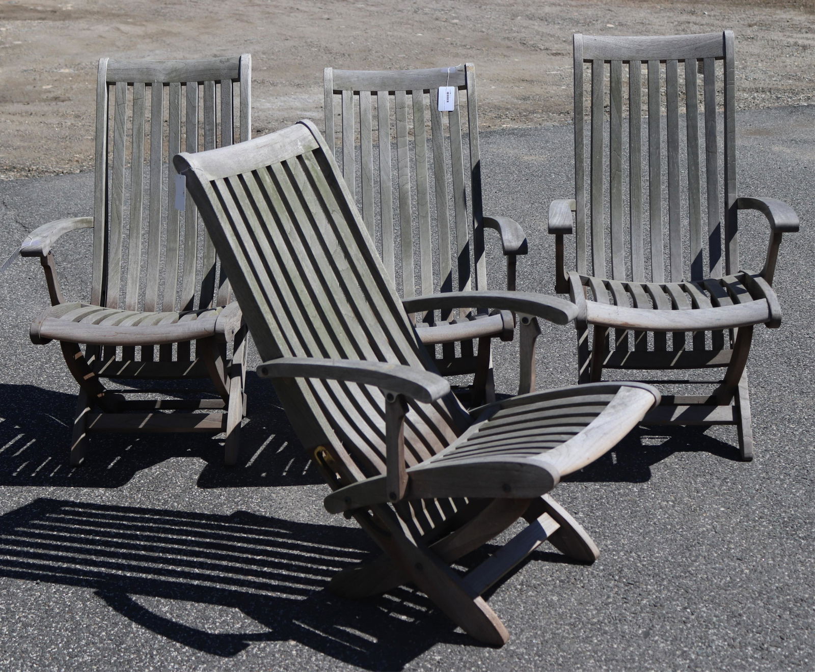 Set of 4 Smith & Hawken Teak Folding Chairs (1 of 2)