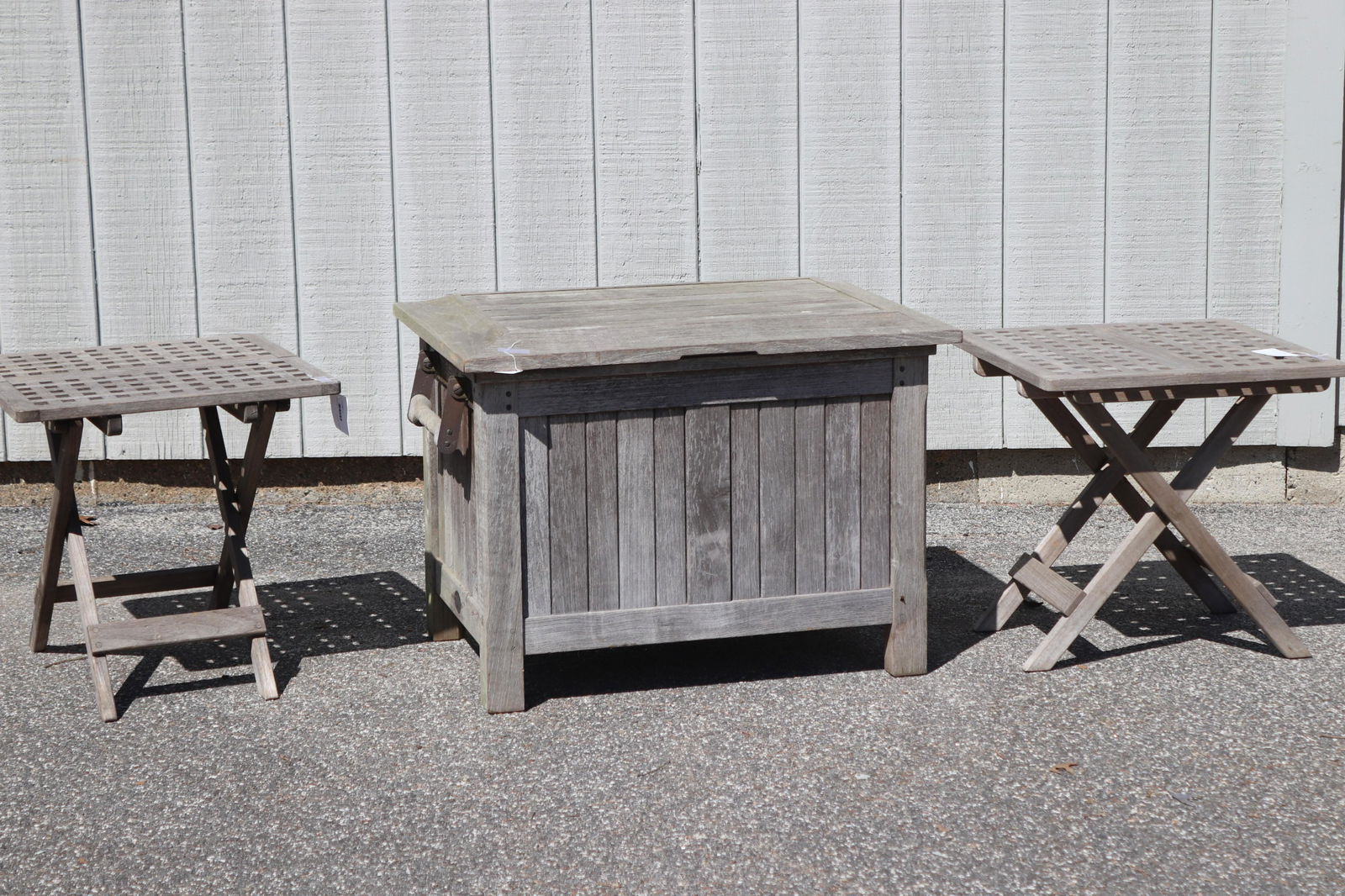 Smith & Hawken Teak Cooler & Tables (1 of 6)