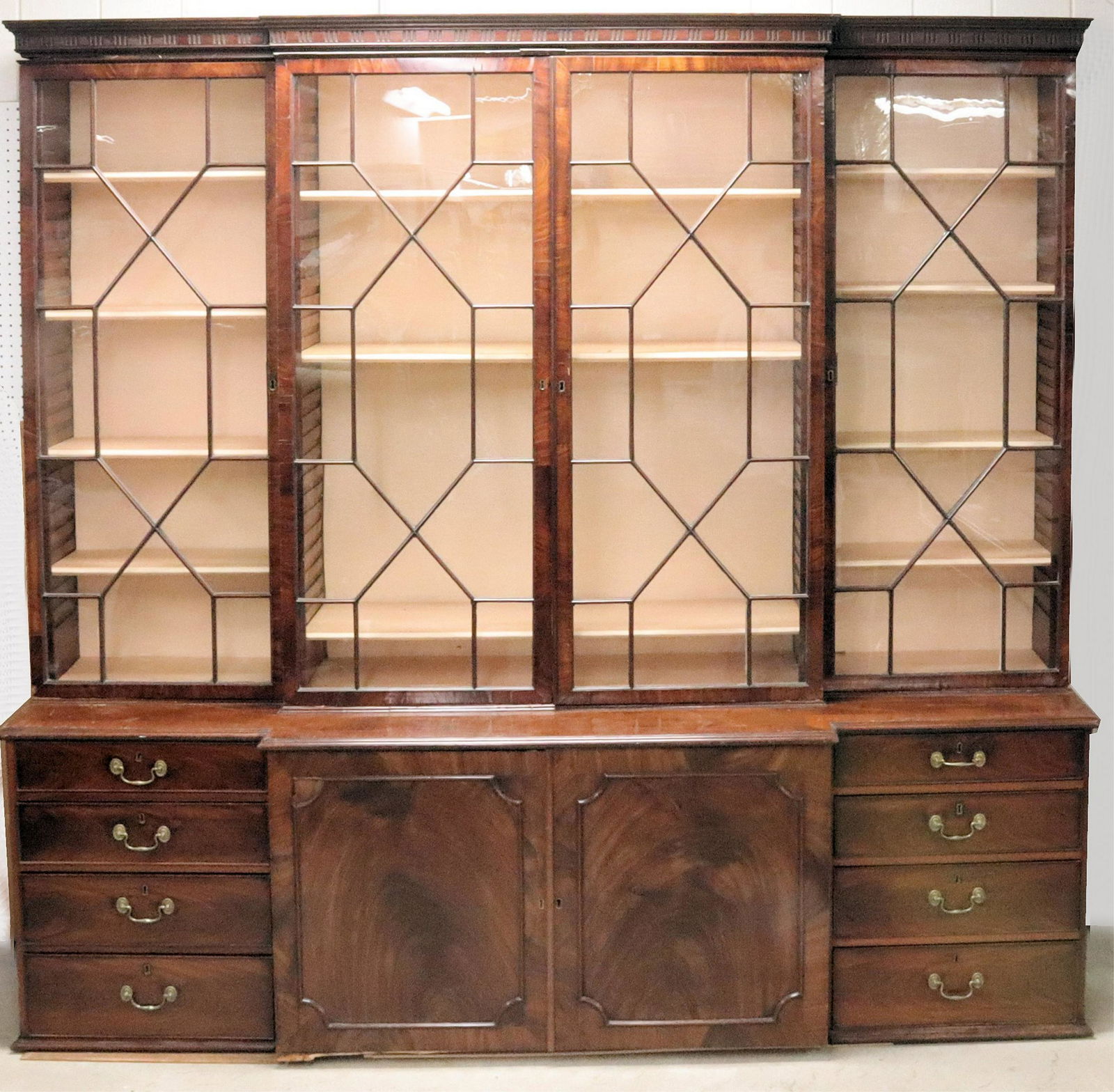 George III Mahogany Breakfront Bookcase, 18th C. (1 of 9)