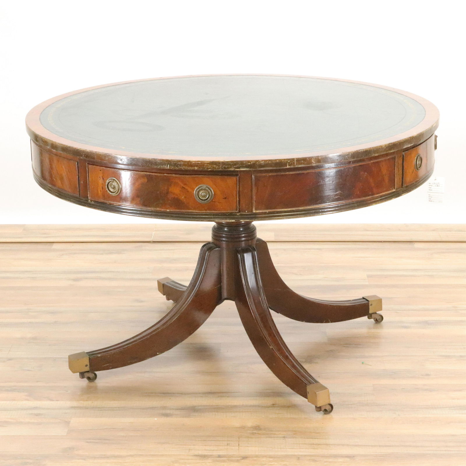 Late George III Style Mahogany Drum Table, Schon (1 of 8)