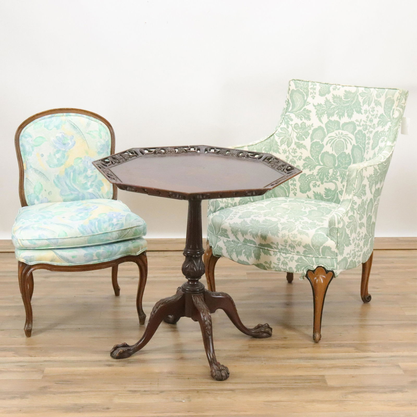 Georgian Tea Table & French Chaise / Chair (1 of 10)