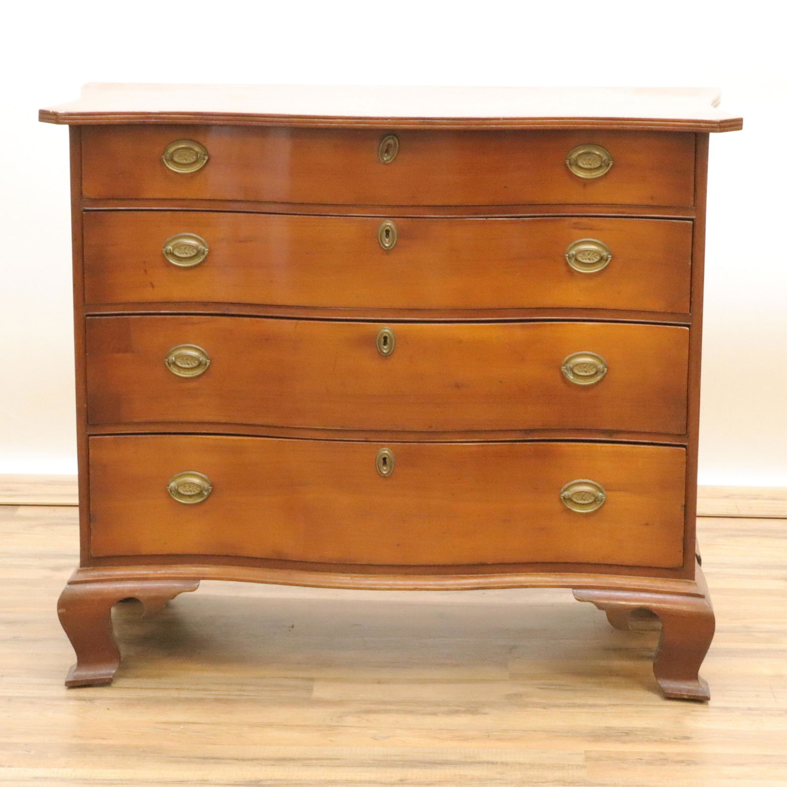 19C Cherry Chippendale Serpentine Chest of Drawers (1 of 9)