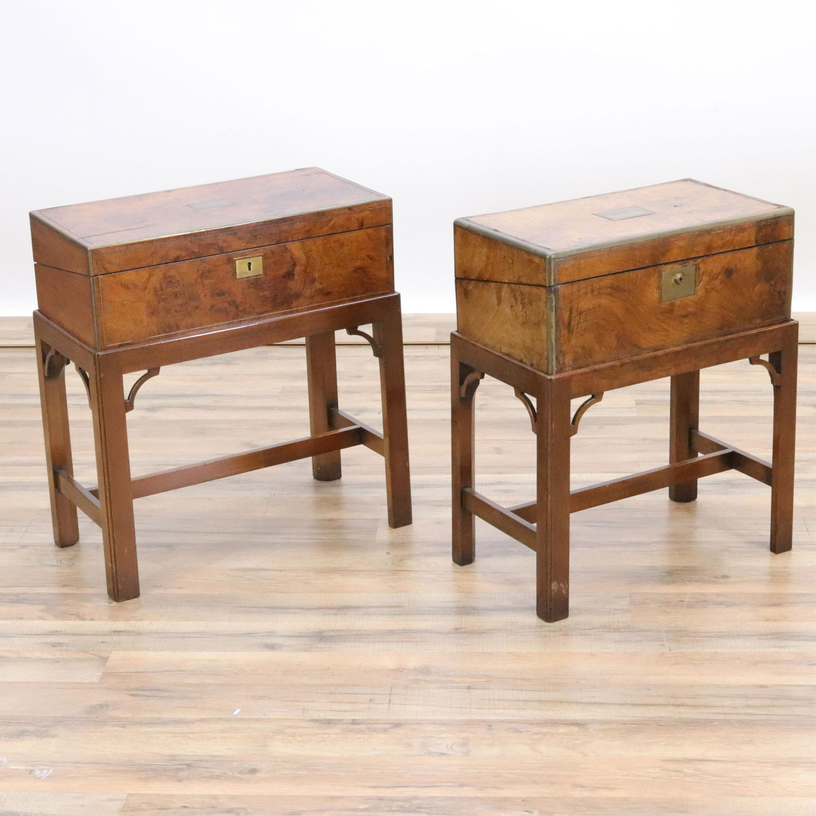 2 Victorian Brass Mounted Walnut Lap Desks (1 of 10)