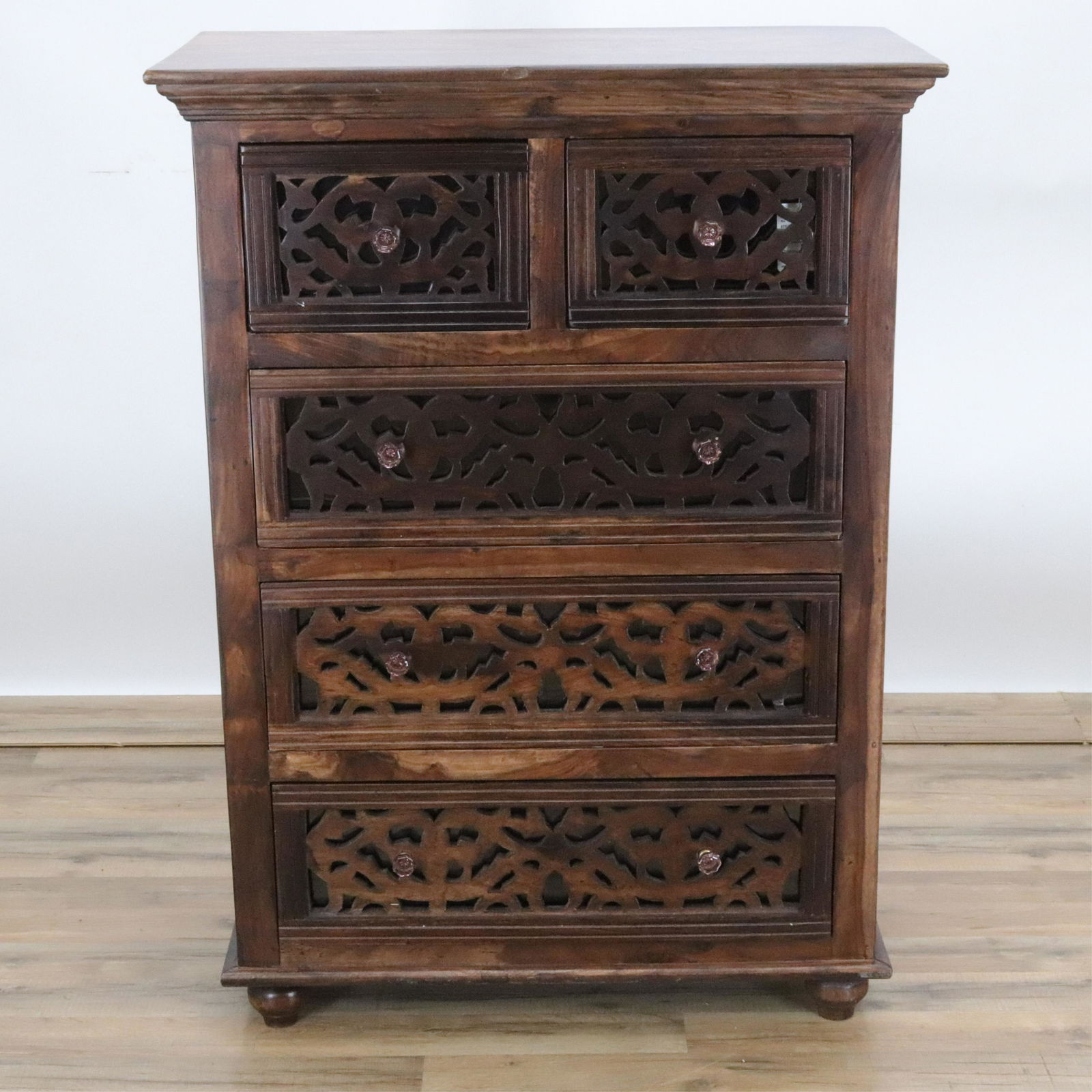 Victorian Style Walnut Chest of Drawers (1 of 6)