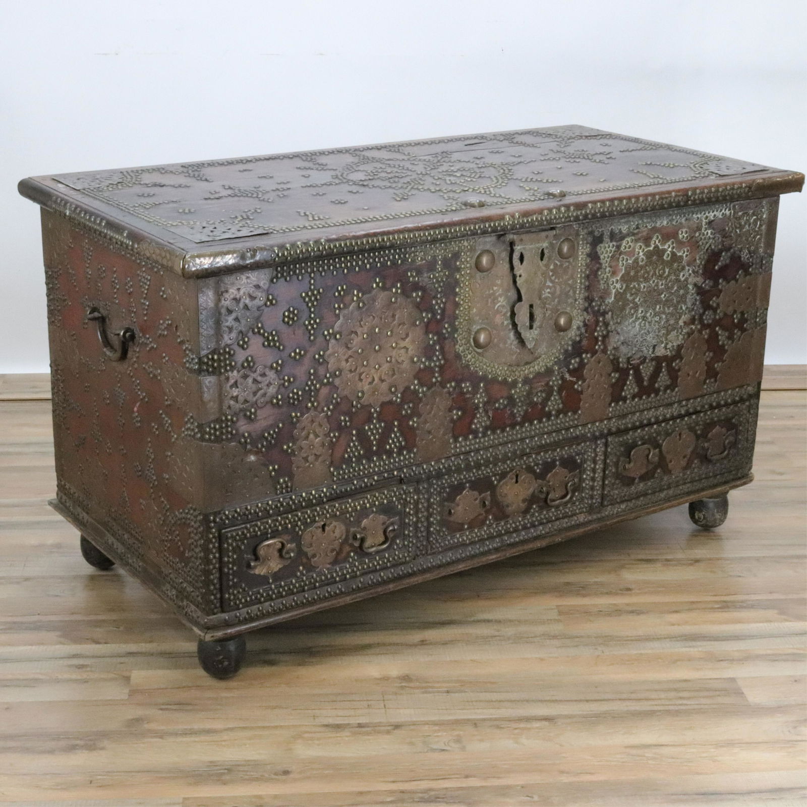 19th C. Zanzibar Hardwood Dowry Chest (1 of 9)