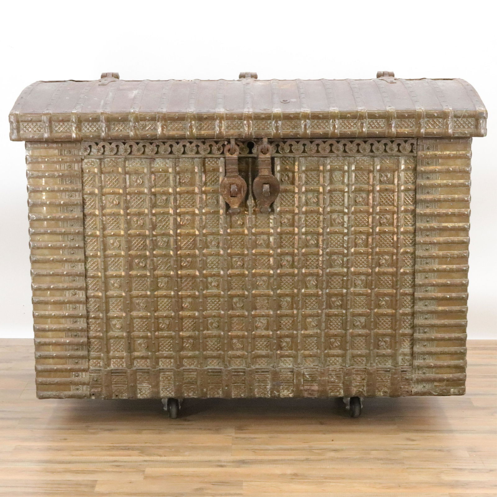 Massive Wood And Iron Damchiya Dowry Chest (1 of 13)
