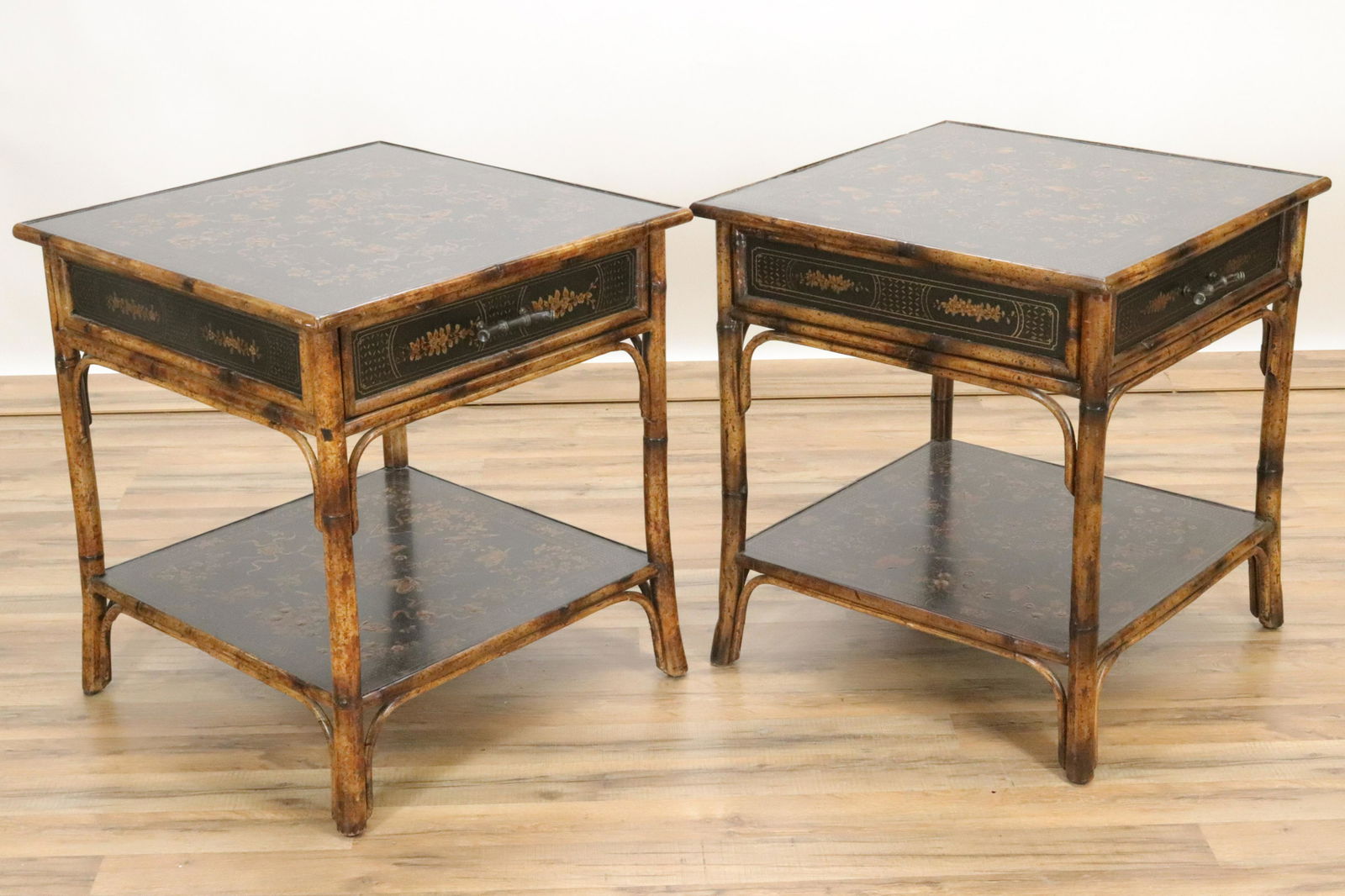 Pair of Theodore Alexander Chinoiserie End Tables (1 of 7)