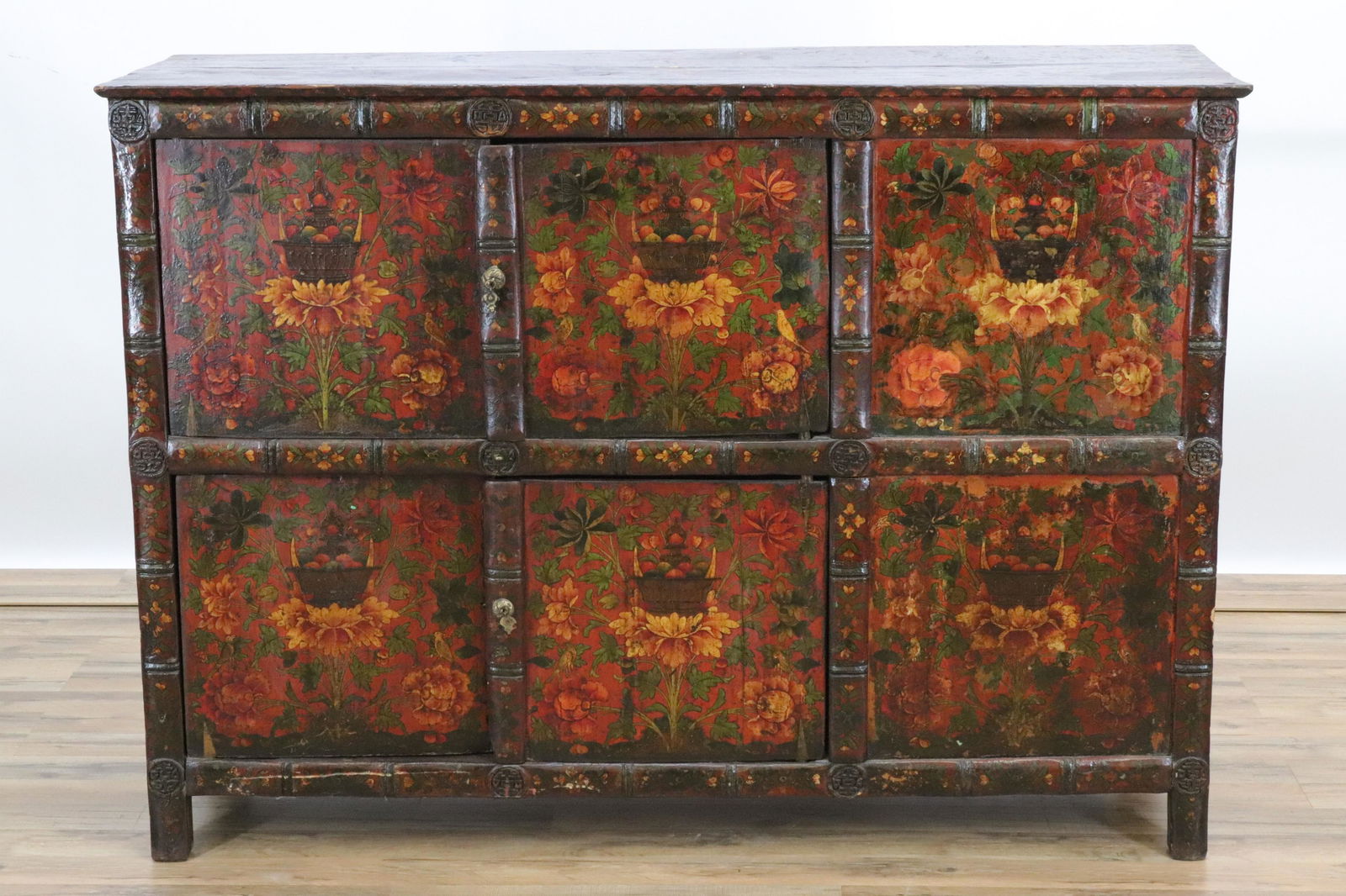 Tibetan Polychromed Lacquer Altar Cabinet (1 of 7)