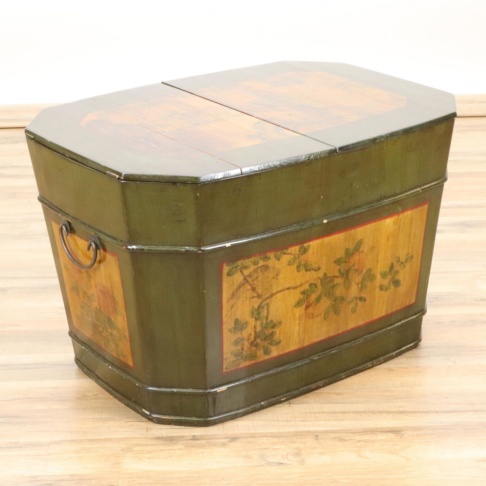 Chinese Green Stained Polychromed Chest (1 of 5)