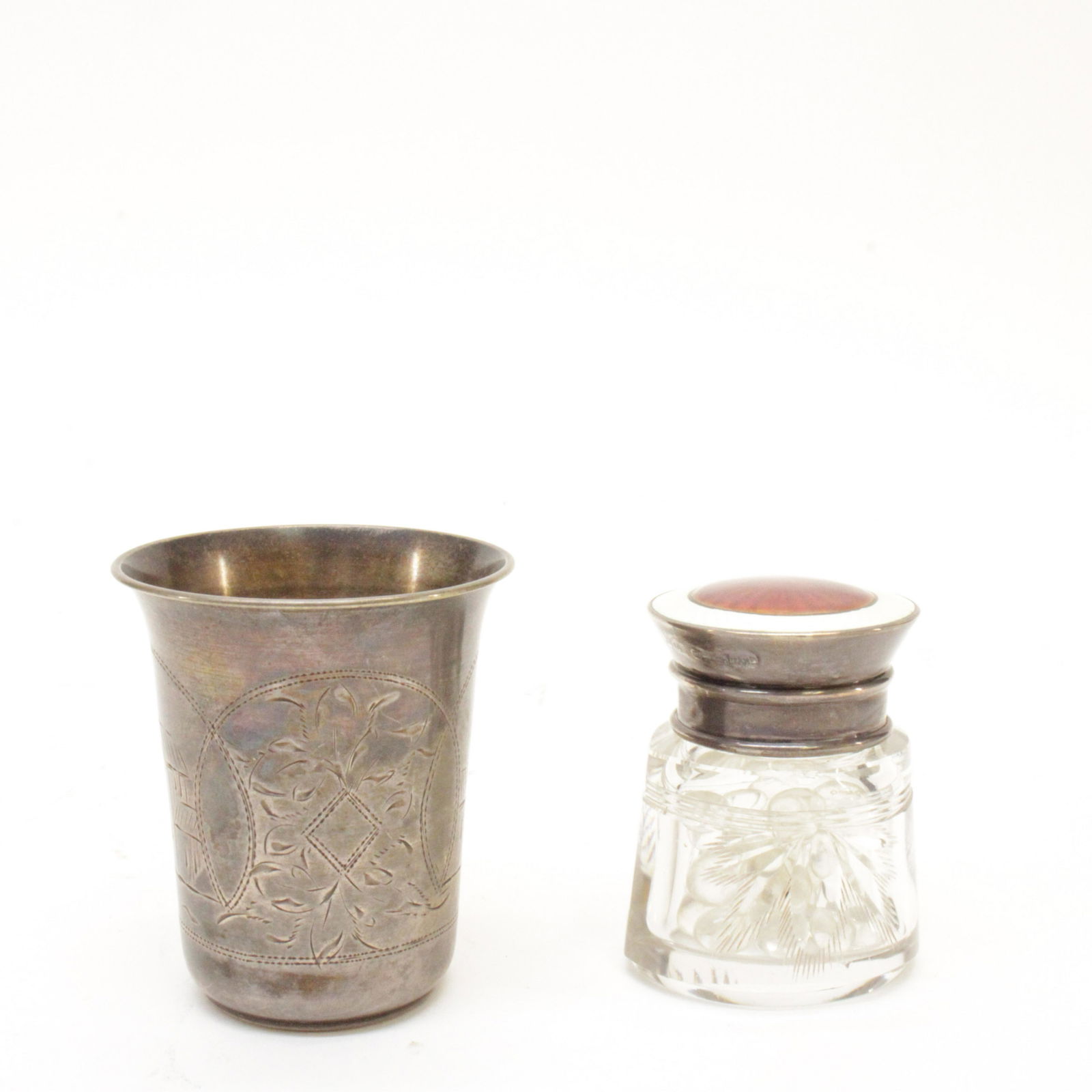 Russian Silver Toasting Cup & English Silver Jar (1 of 8)