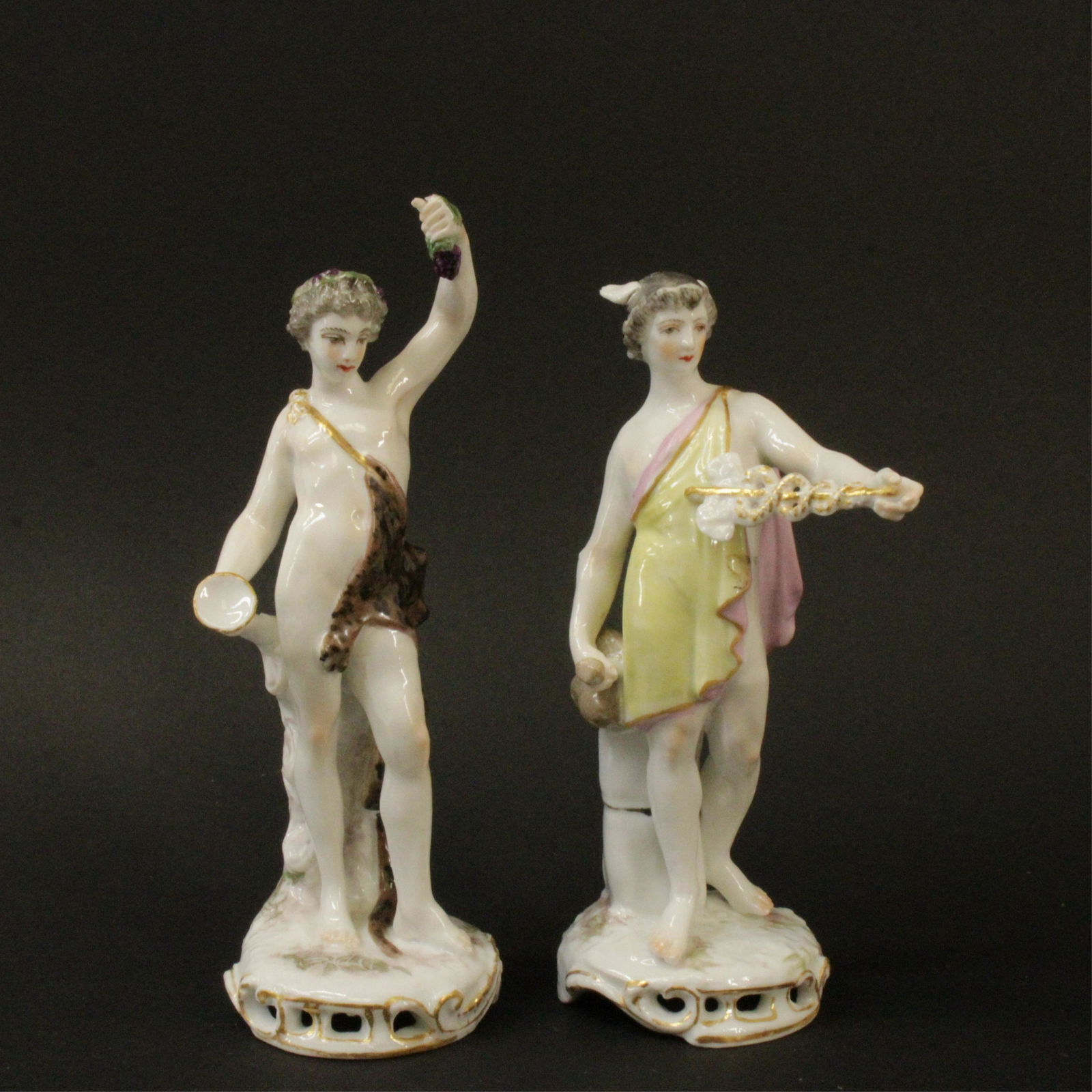 2 Meissen Figures - Hermes & Bacchus (1 of 7)