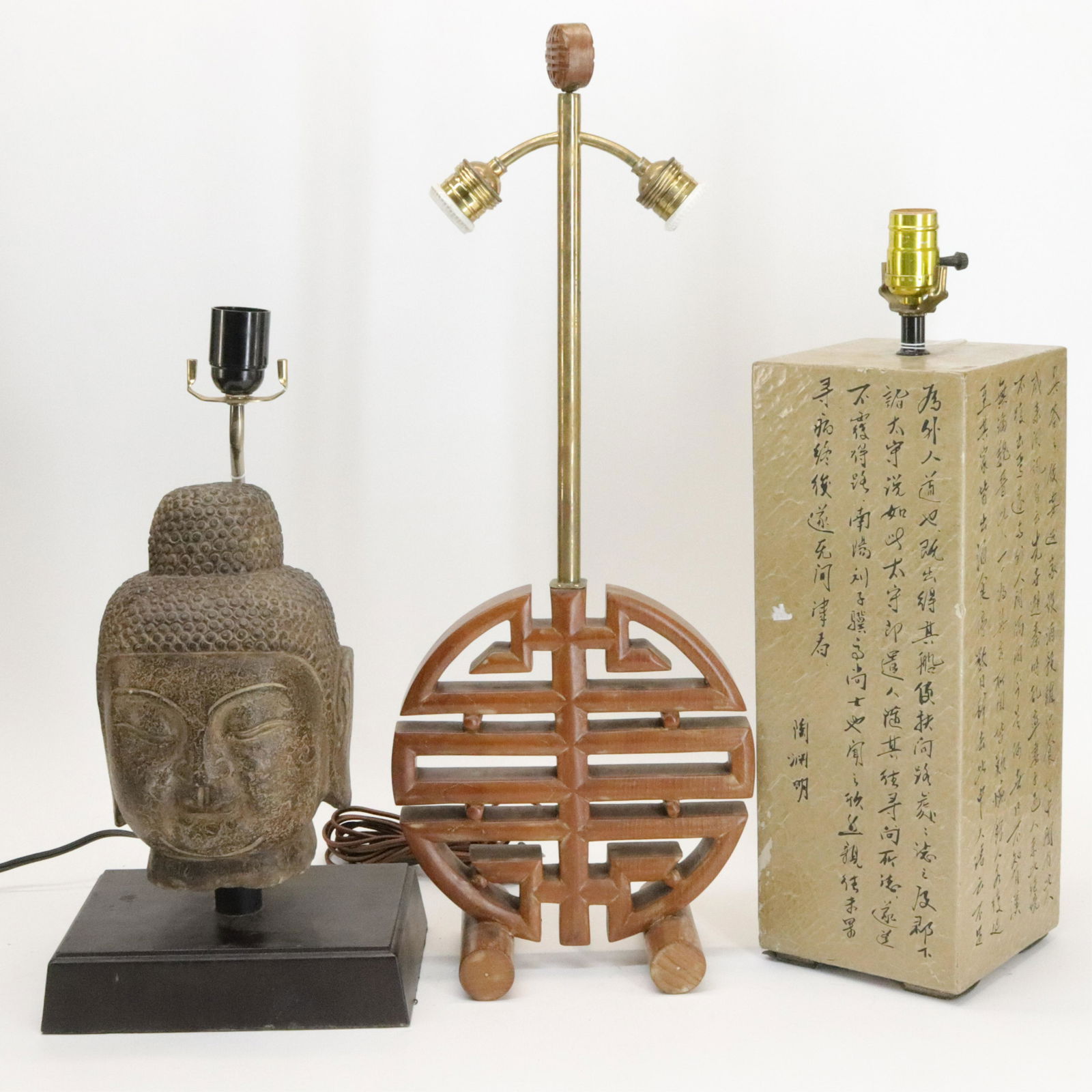Thai Carved Stone & Asian Style Lamps (1 of 6)