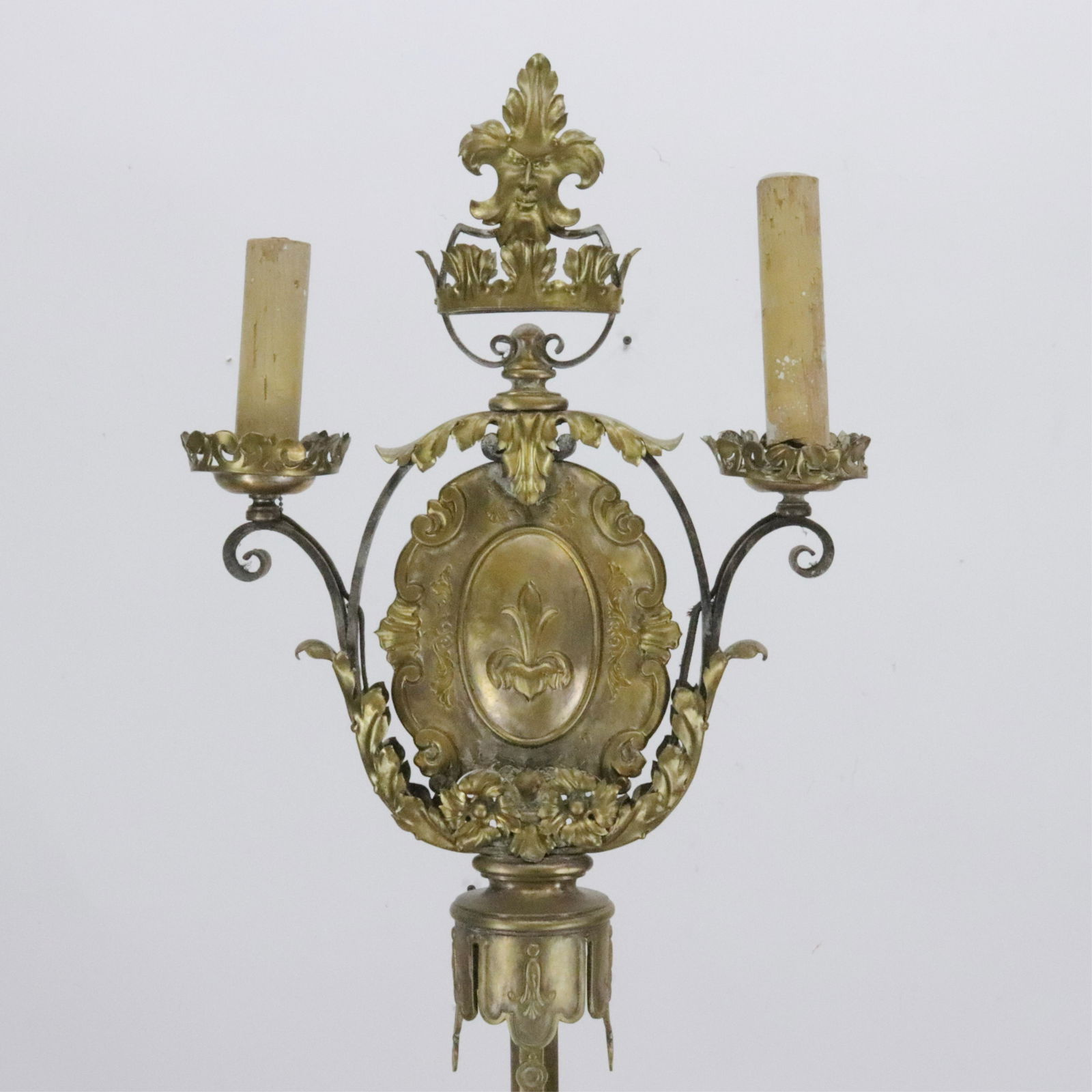 Renaissance Revival Brass & Iron Floor Lamp (1 of 5)