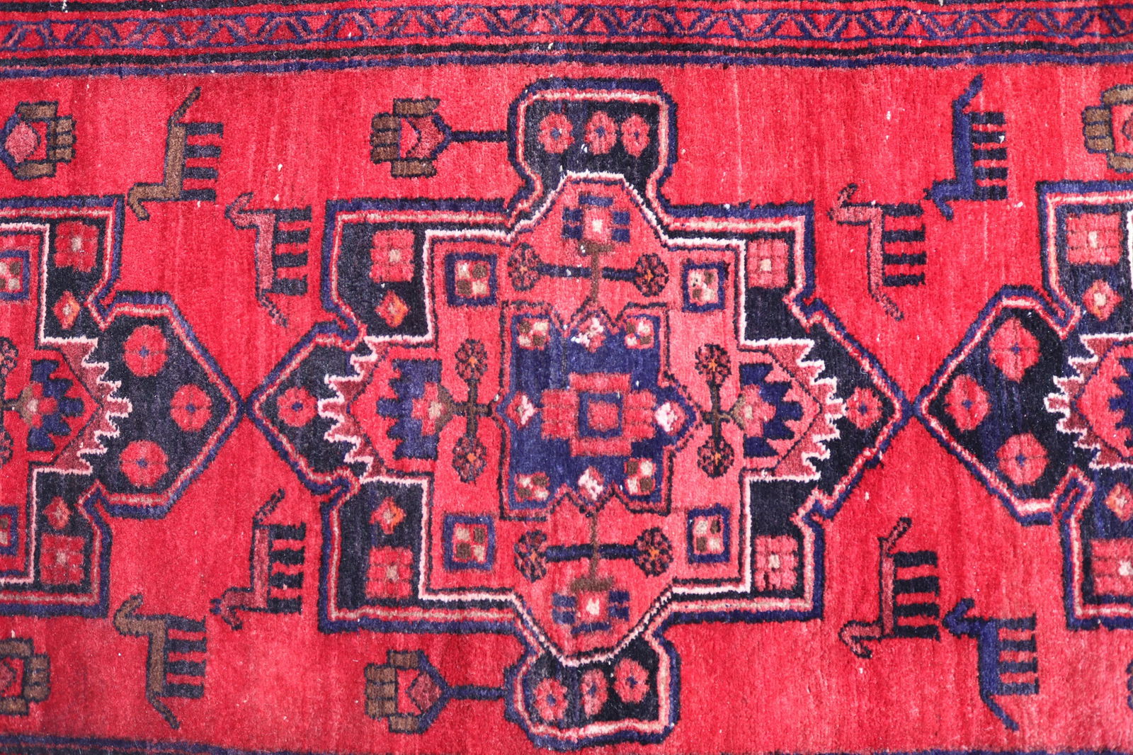 Semi Antique Wool Iranian Runner Rug (1 of 8)