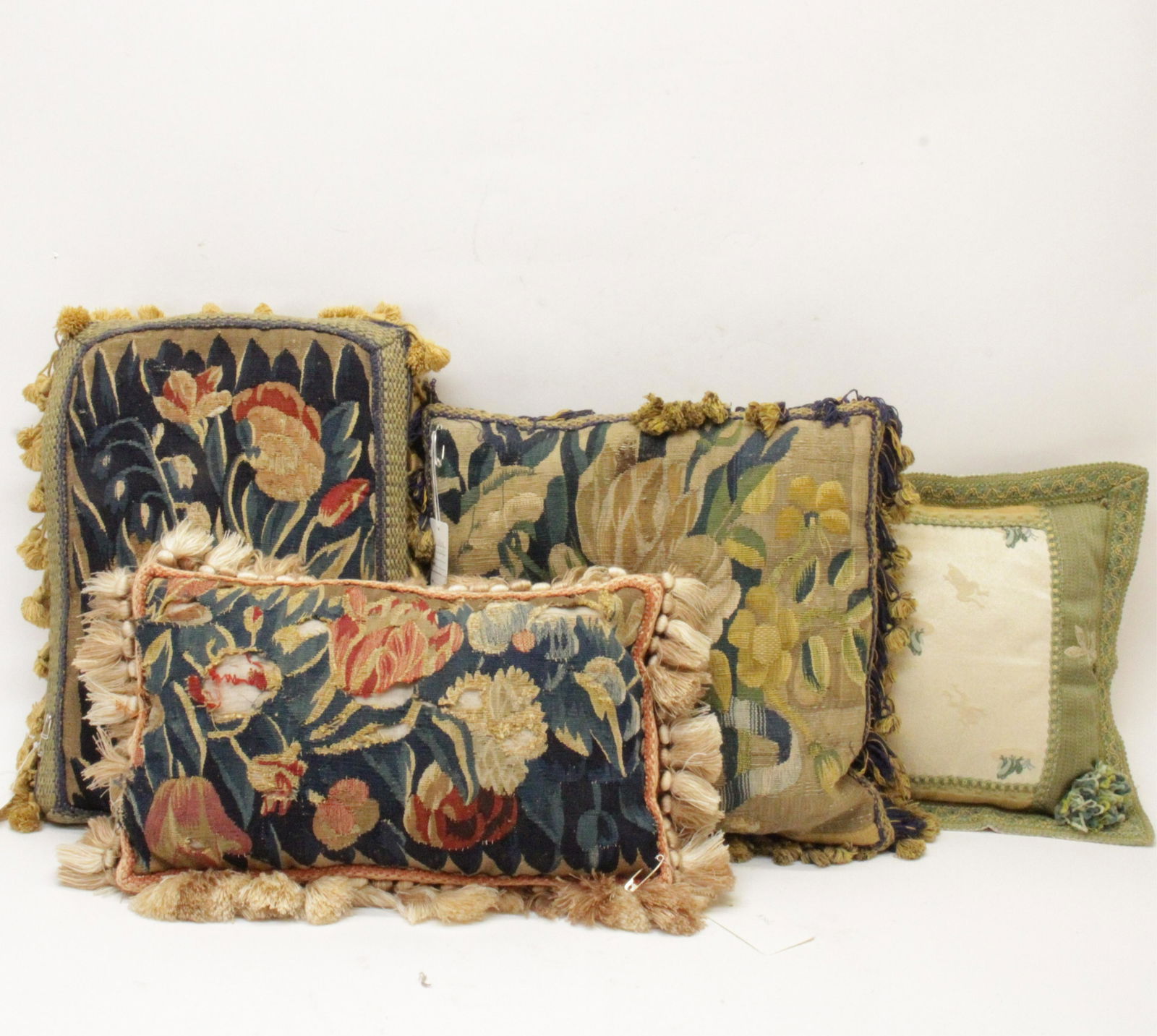 3 18th C. Tapestry Fragment Pillows (1 of 9)