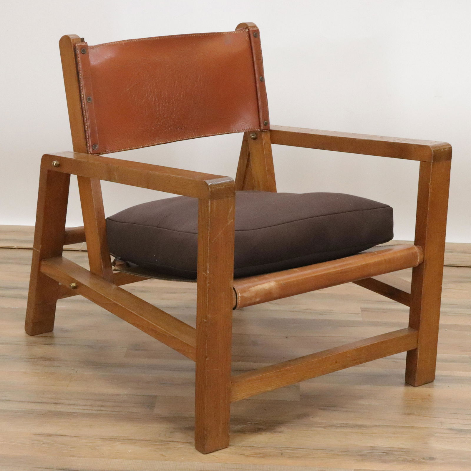 Jacques Adnet Style Leather Armchair (1 of 7)