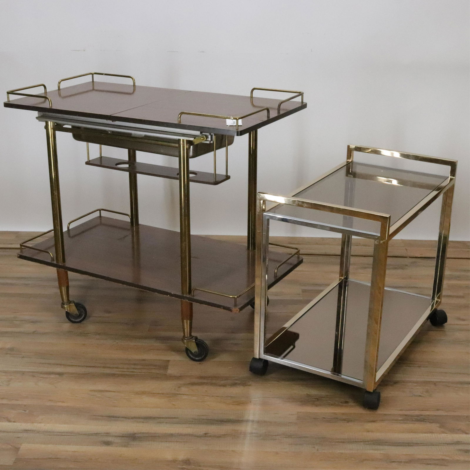 Mid Century Brass & Formica Cast & Brass Cart (1 of 6)