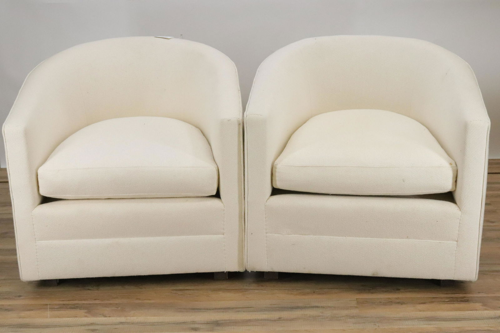 Pair Contemporary Upholstered Tub Chairs (1 of 4)