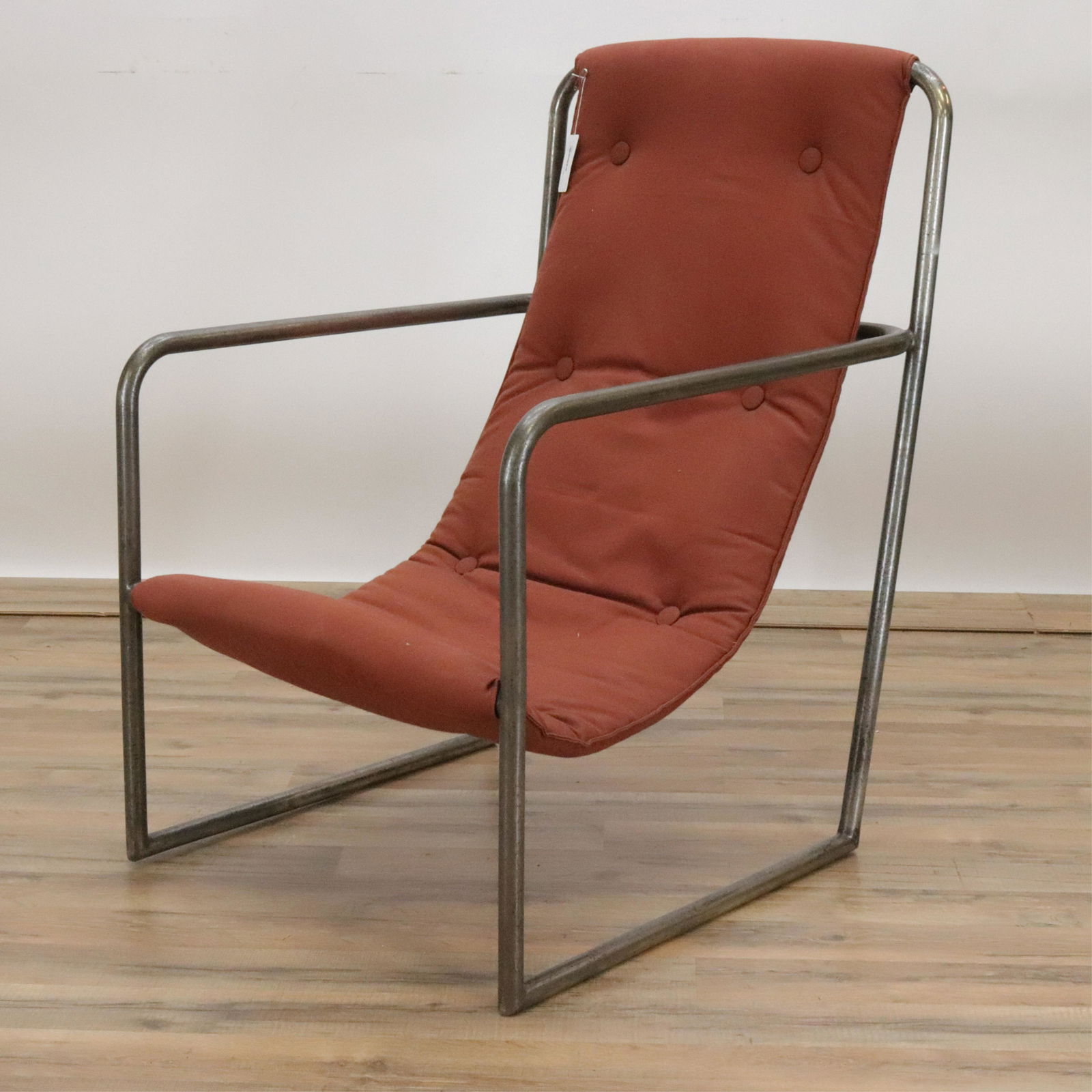 KEM Weber Style Metal Armchair, c 1930 (1 of 3)