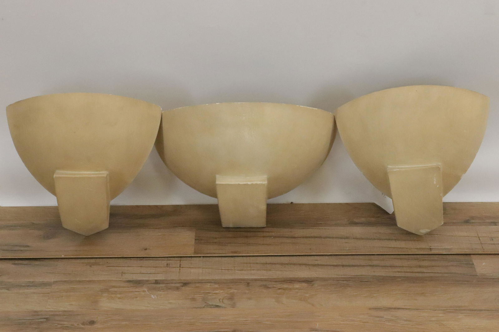 Suite of 3 Art Deco Plaster Wall Lights, c 1925 (1 of 5)