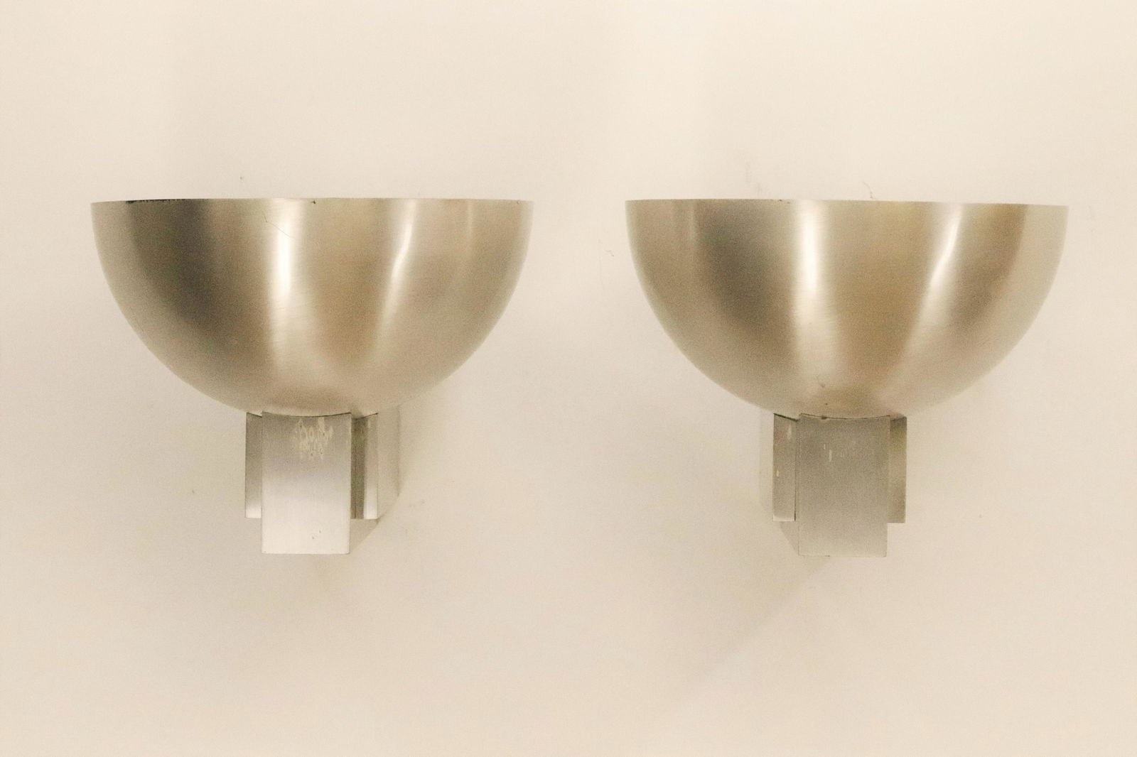 Pr Jean Perzel Deco Brushed Nickel Wall Sconces (1 of 7)