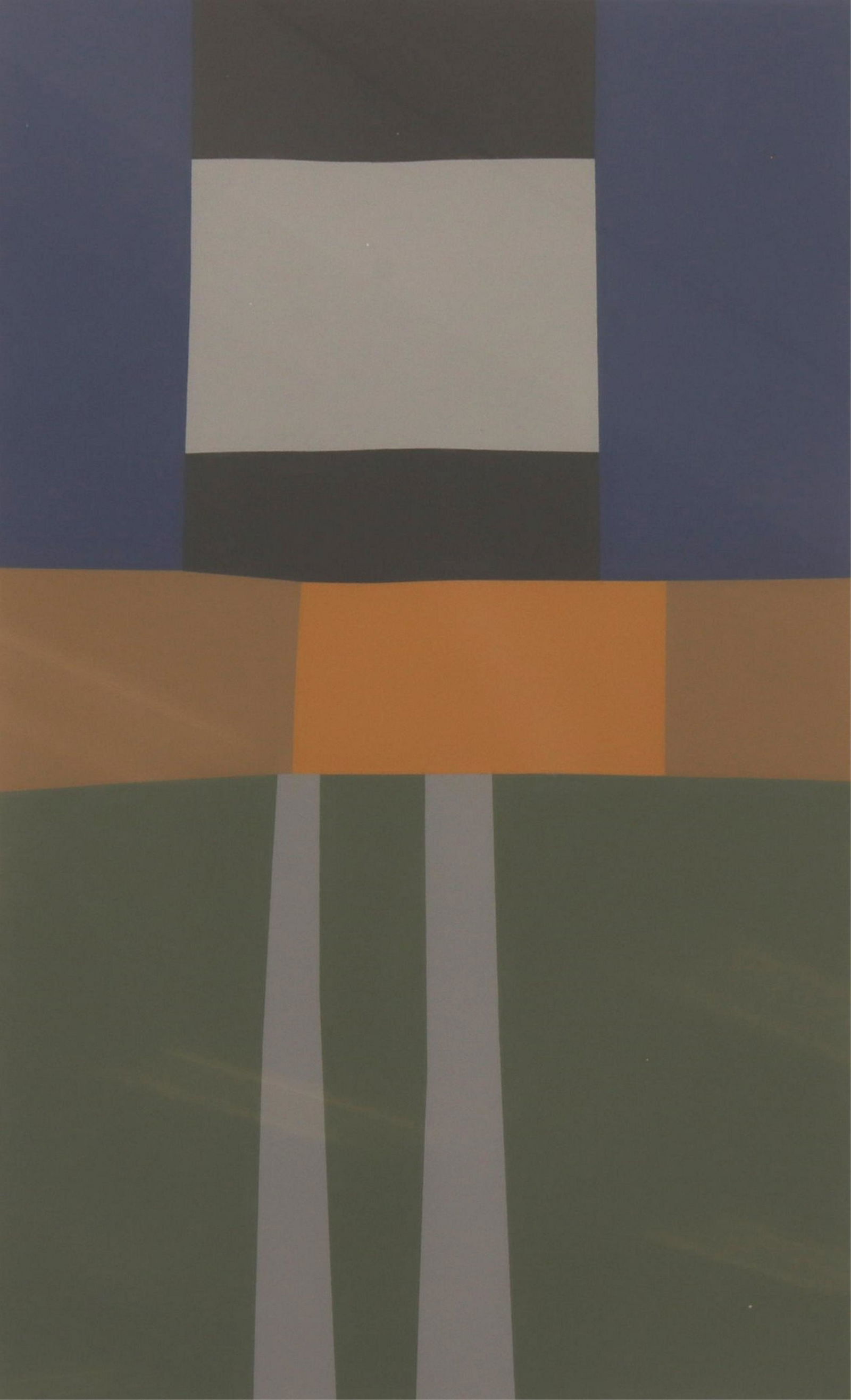Harold Krisel "Ochre Horizon" Geometric Serigraph (1 of 4)