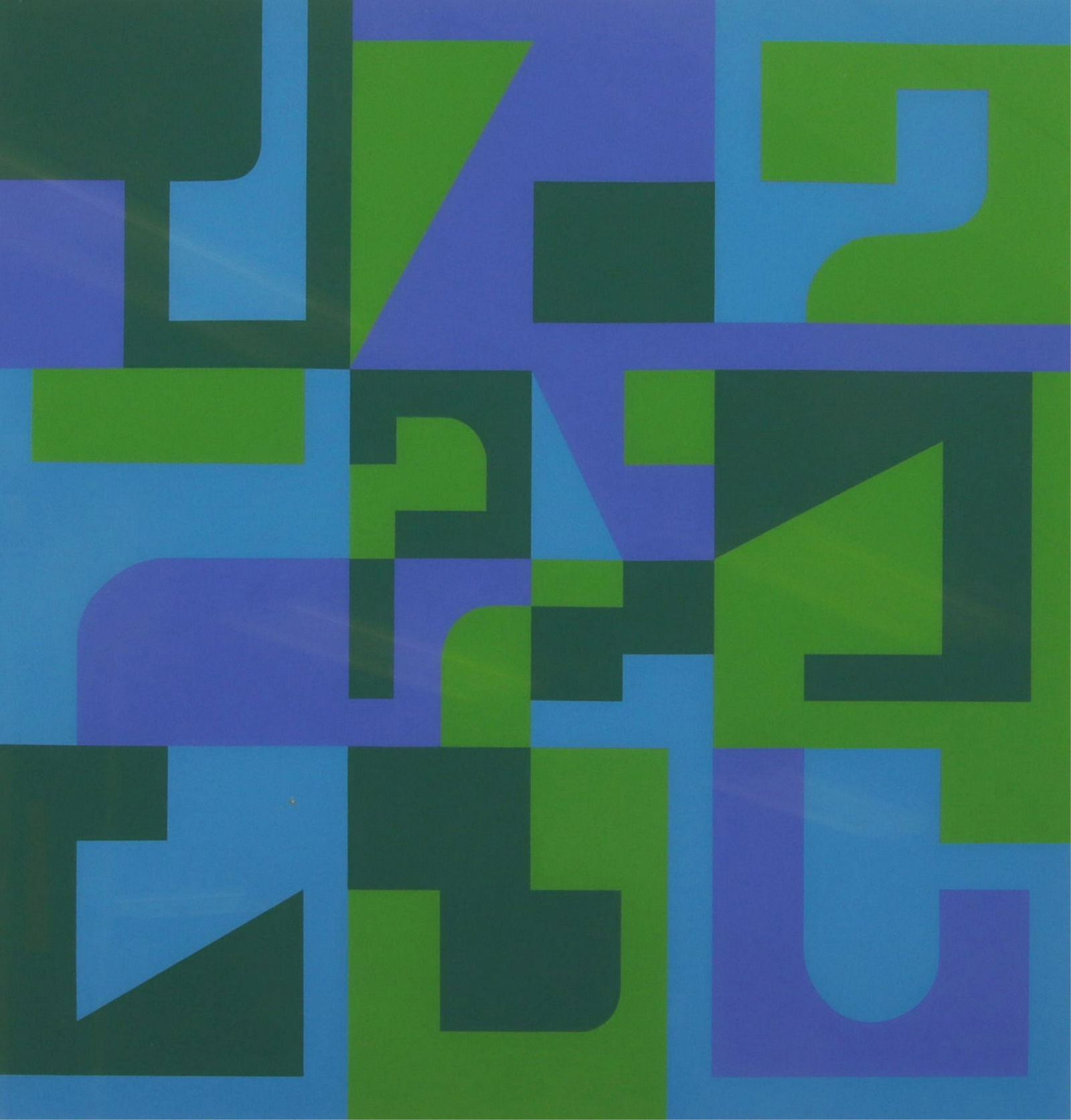 Norman Ives "Y-la 1970" Geometric Serigraph (1 of 5)
