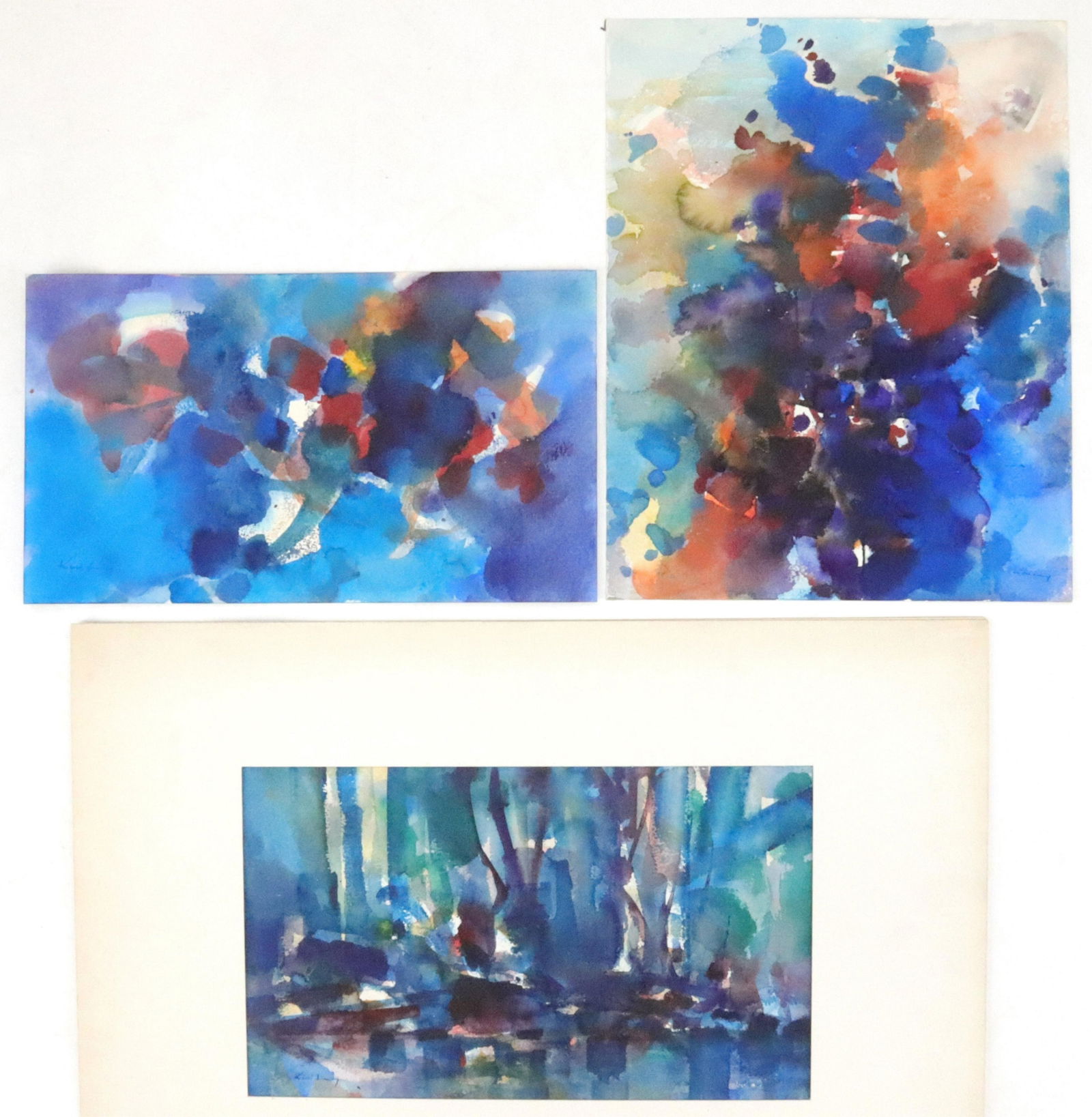 Pawel Kontny - Blue Abstract Watercolors (3) (1 of 8)