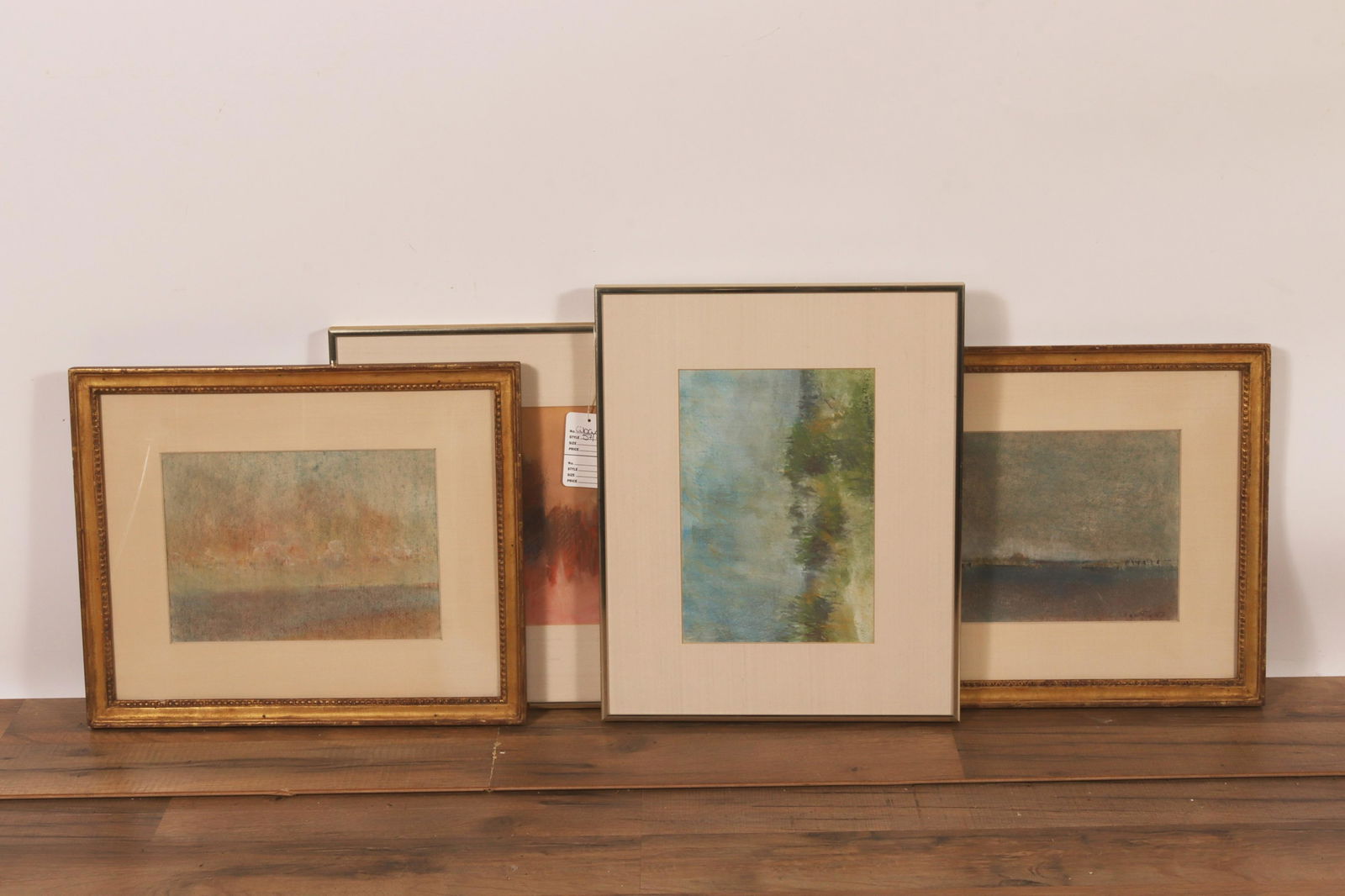 Four Contemporary Pastels Abstracts, Signed (1 of 6)