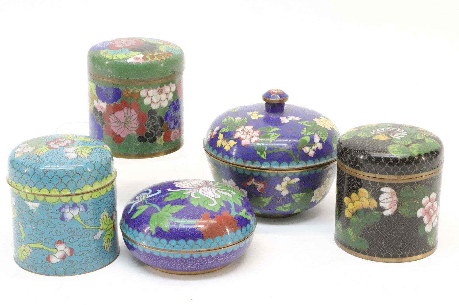 Group of Five Cloisonne Containers (1 of 5)
