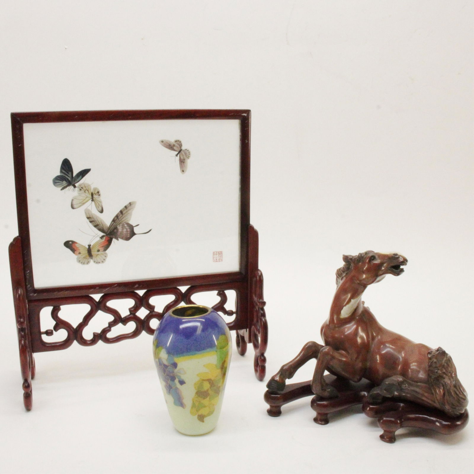 Chinese Ceramic Horse and Table Screen (1 of 9)