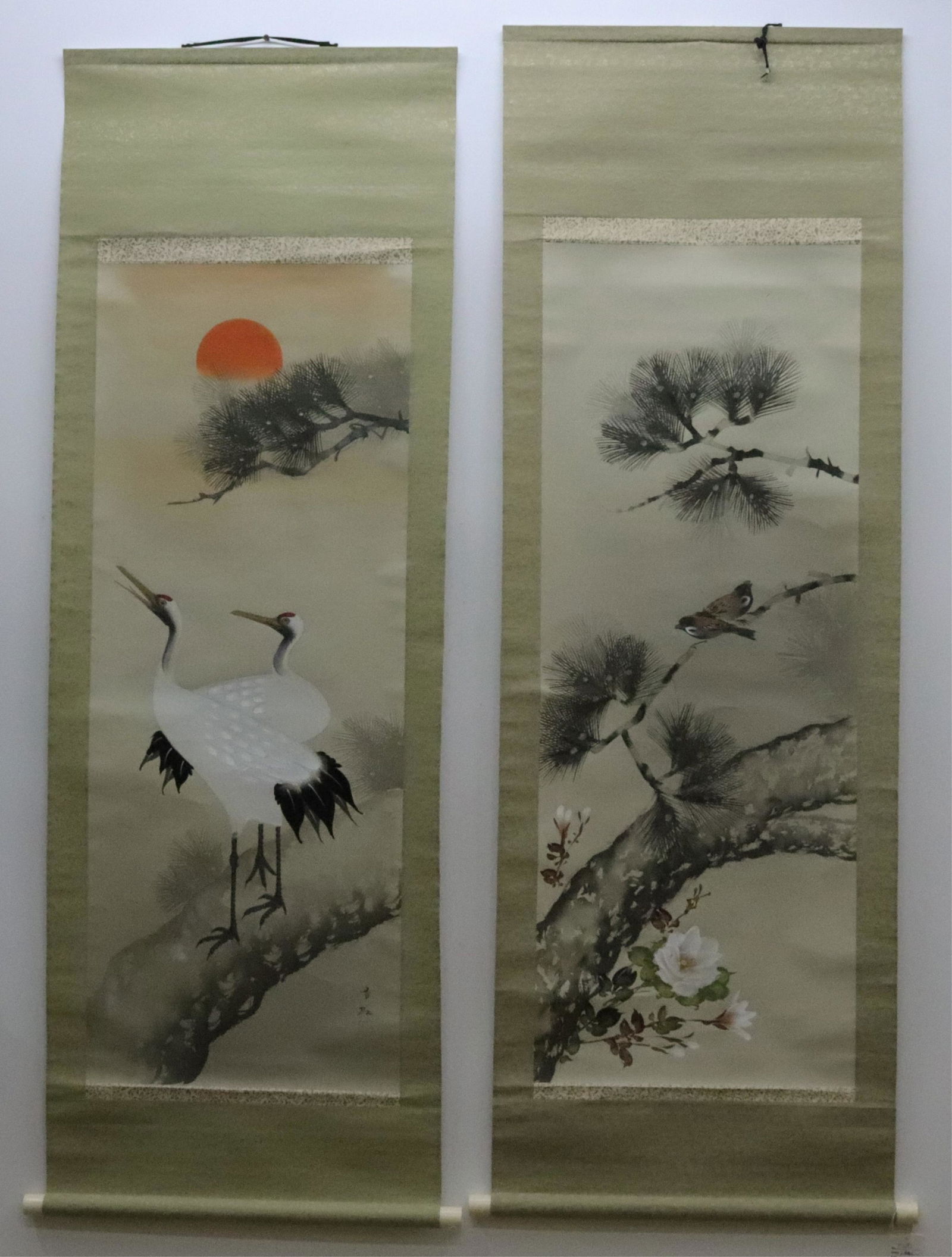 Two Japanese Painted Scrolls (1 of 10)