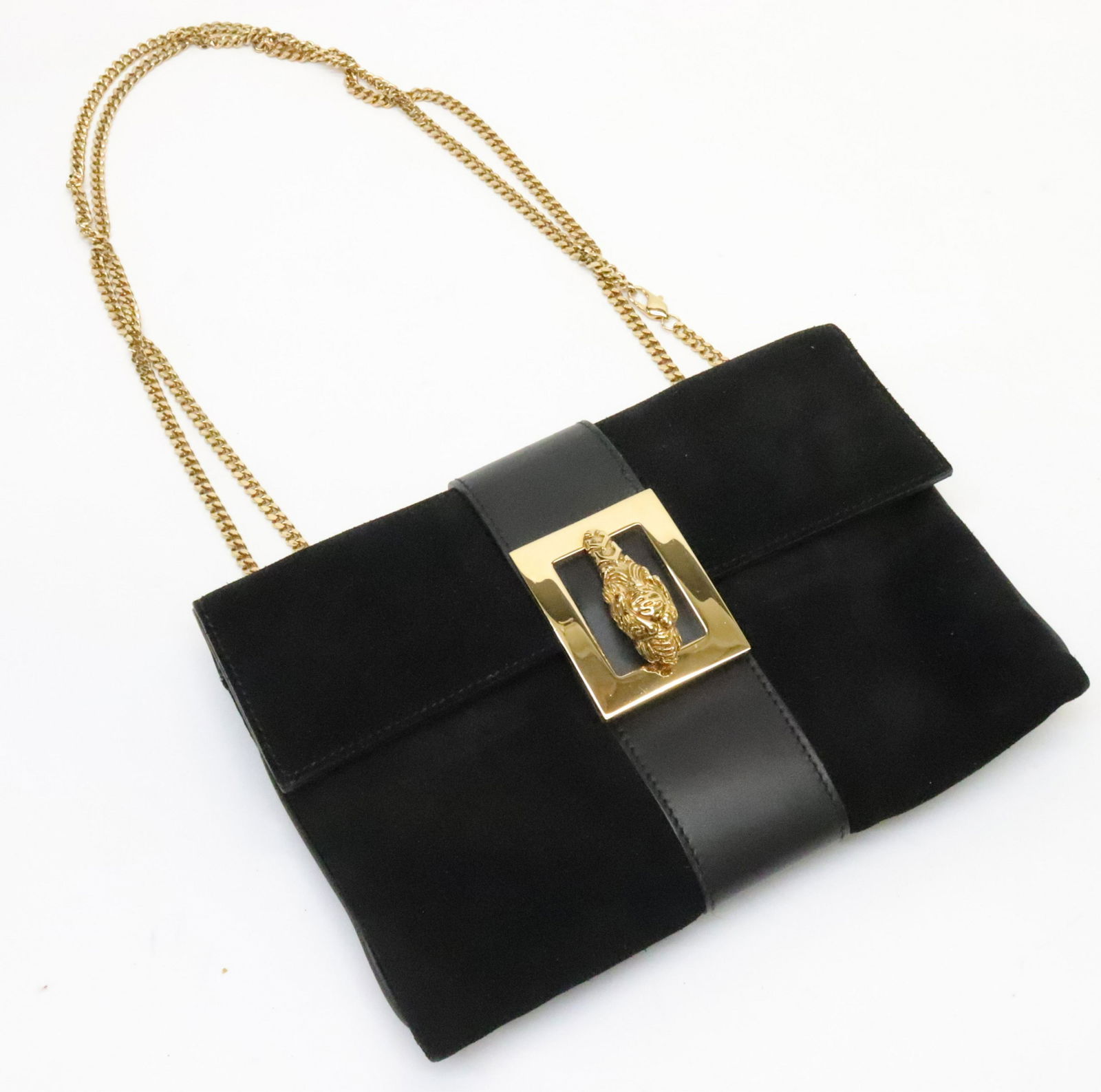 Gucci Suede Tiger Head Bag (1 of 5)