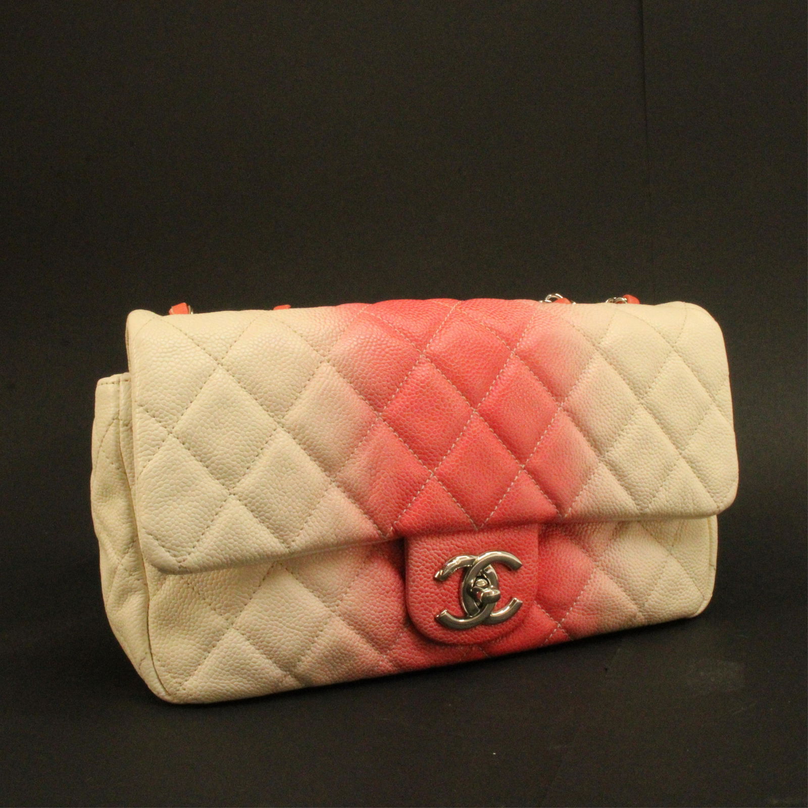 Chanel Pink and White Ombre Small Classic Flap Bag (1 of 11)