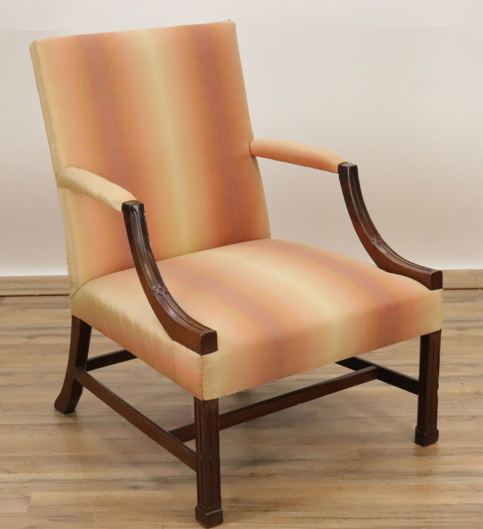 George III Mahogany Library Armchair, 18th C. (1 of 6)