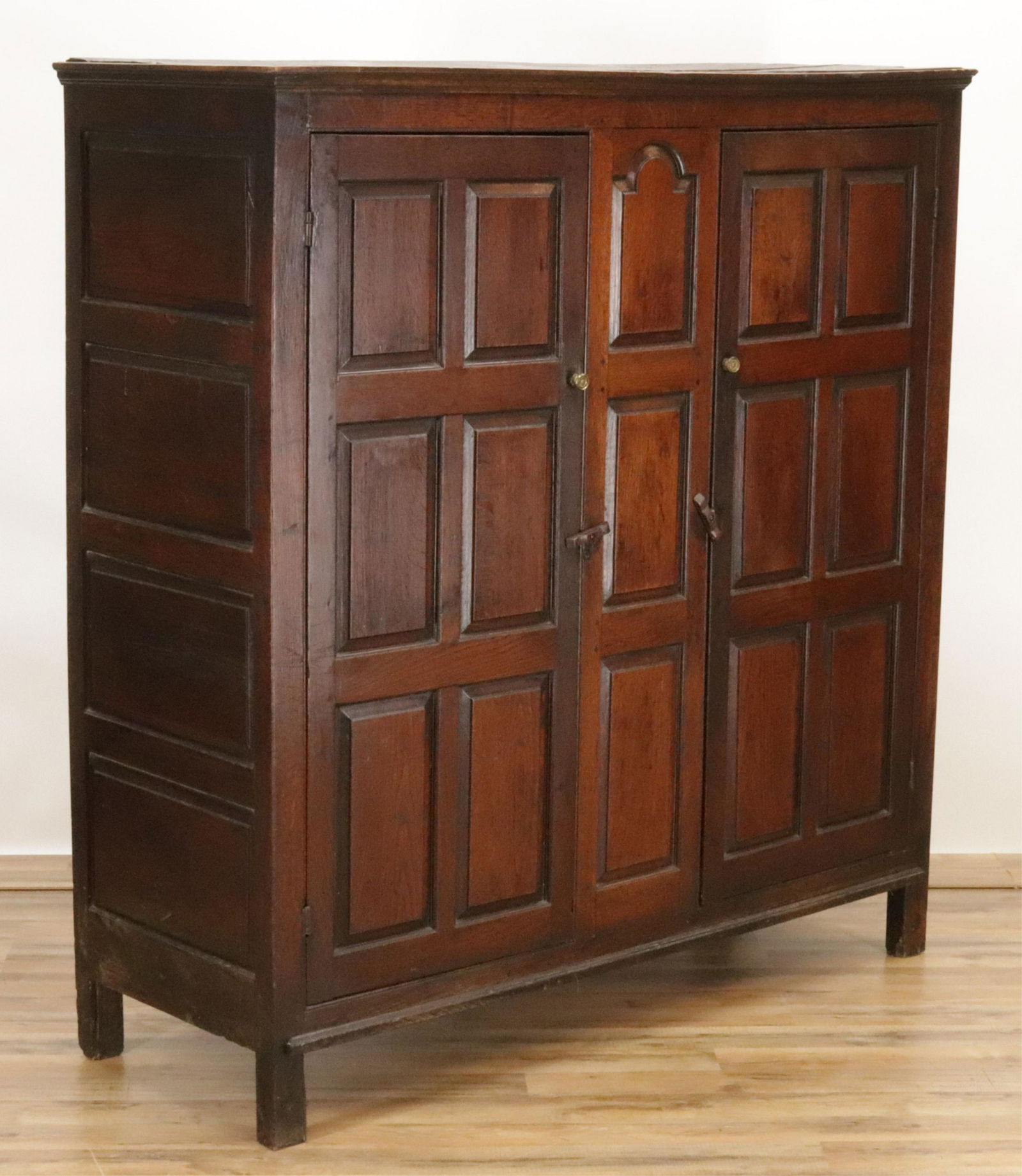 George III Provincial Oak Cabinet, 18th C. (1 of 5)