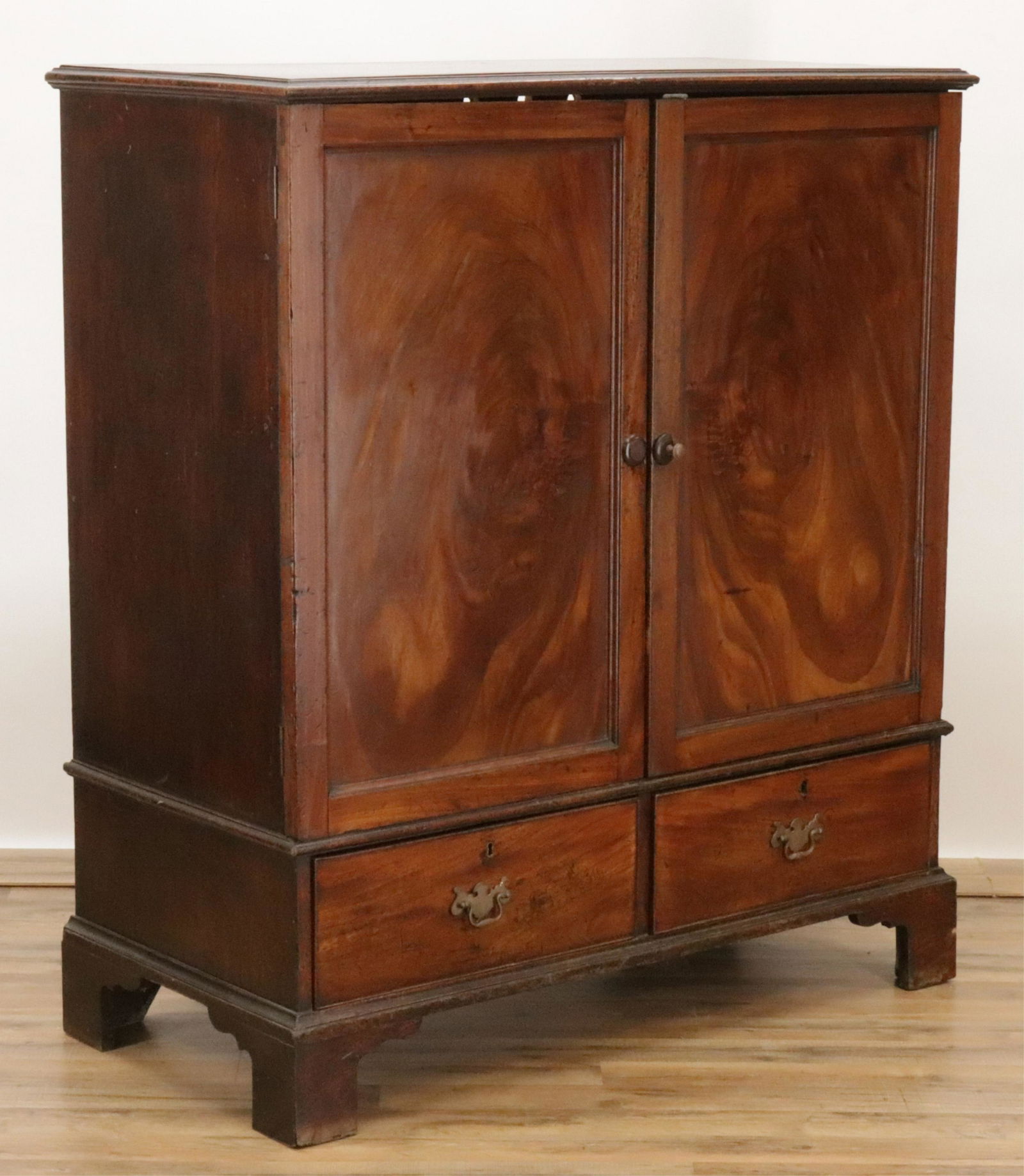 George III Style Mahogany Cabinet, 19th C. (1 of 4)