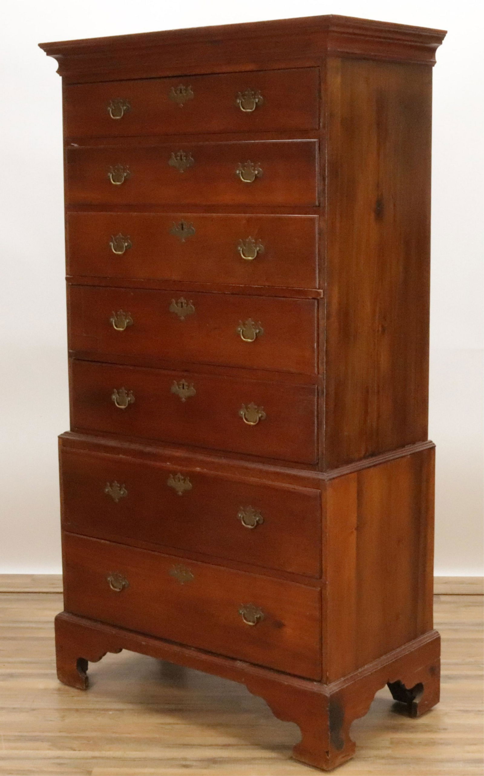 Chippendale Style Cherry Chest on Chest (1 of 7)