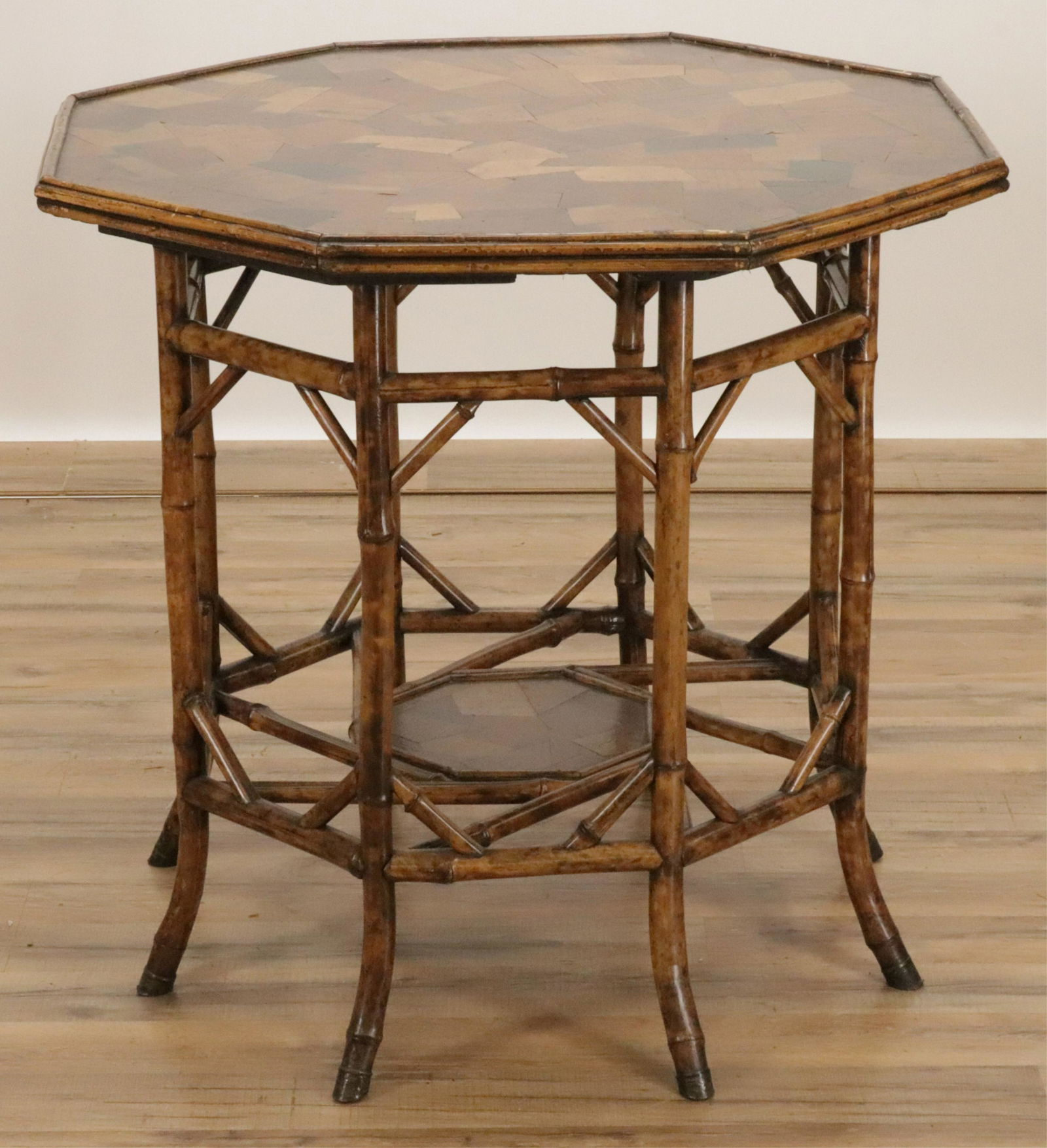 English Brighton Pavilion Style Rattan Table (1 of 4)